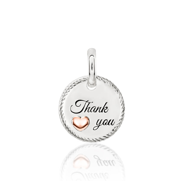 CANDID Twist Heart 'Thank You' charm