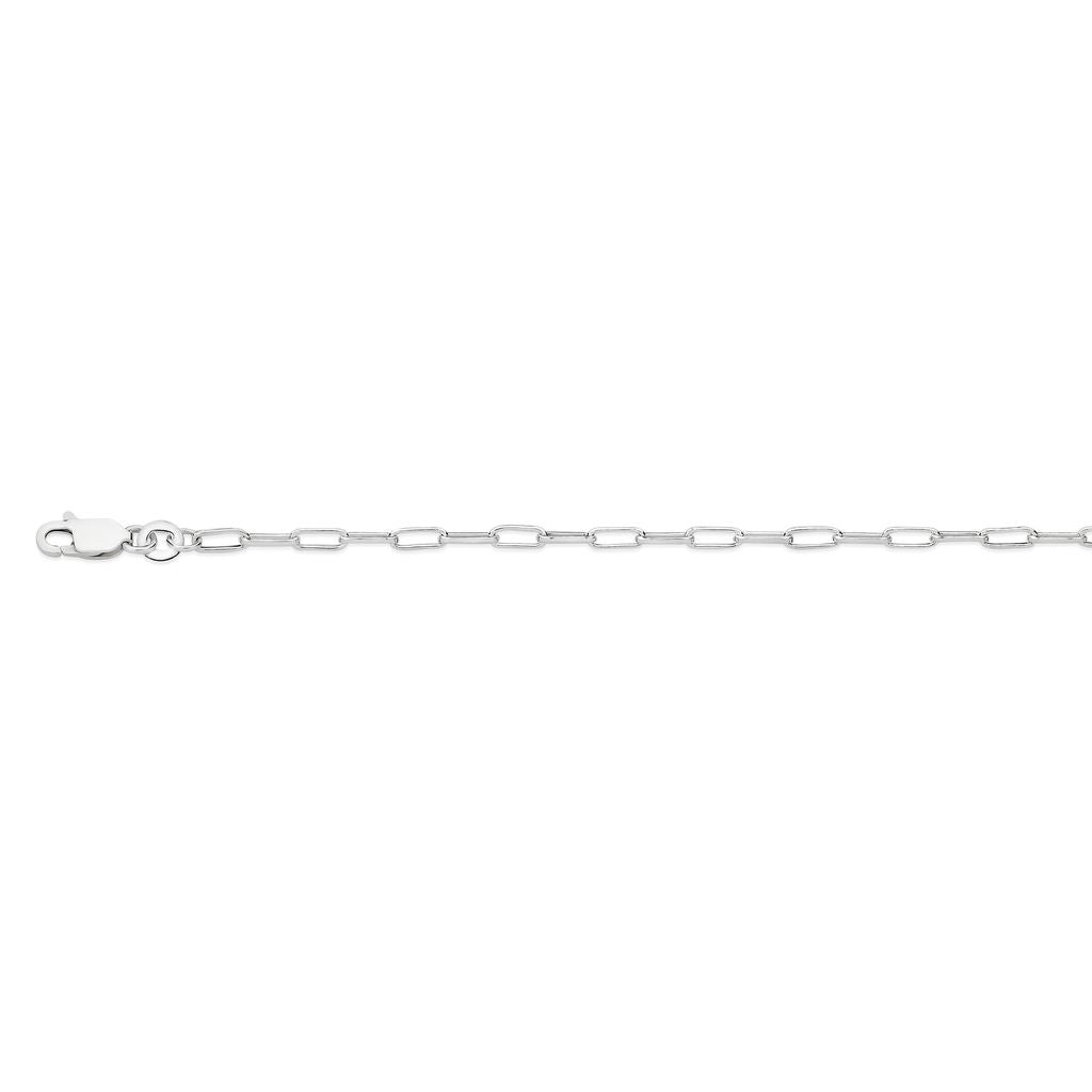 Silver 50 gauge paperclip anklet
