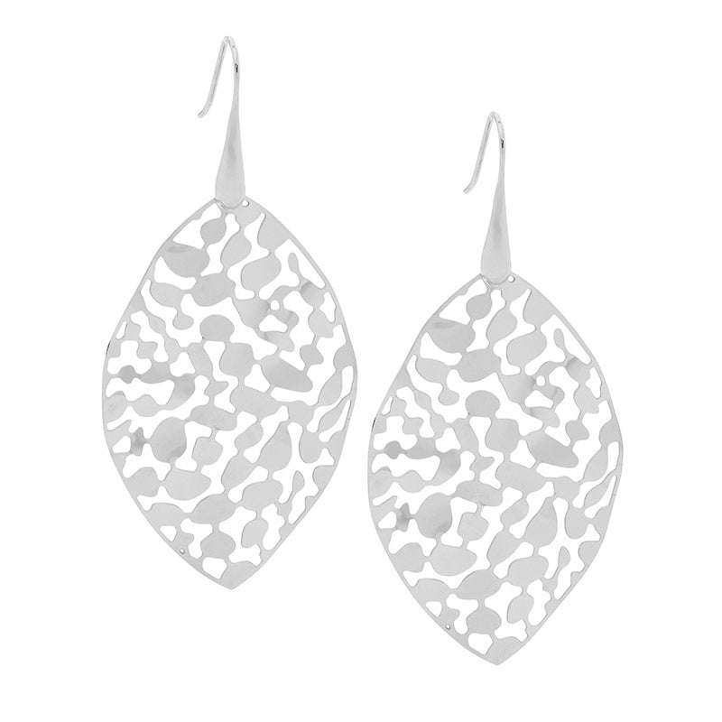 ELLANI Stainless Steel Leaf Earrings