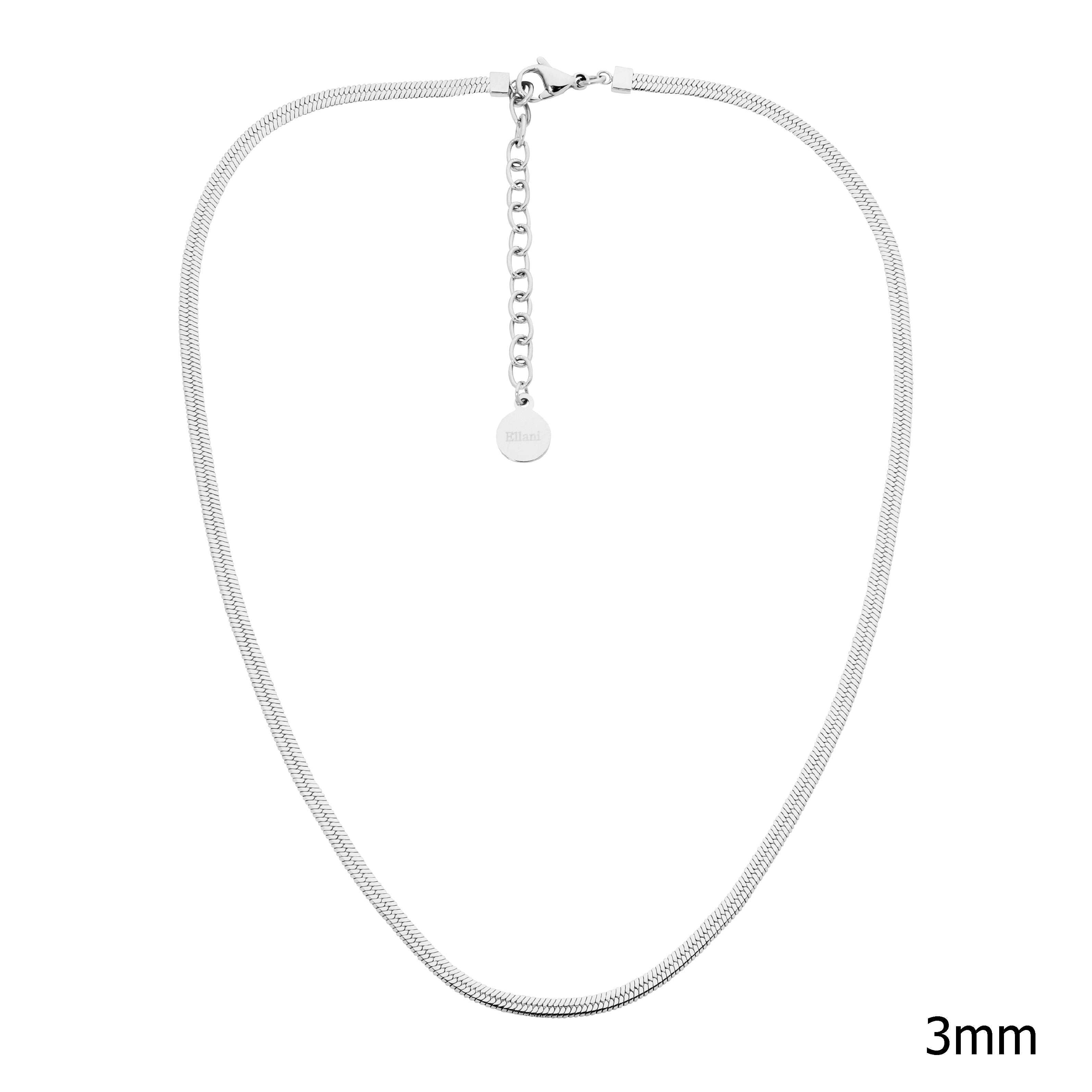 ELLANI Stainless Steel Herringbone Chain