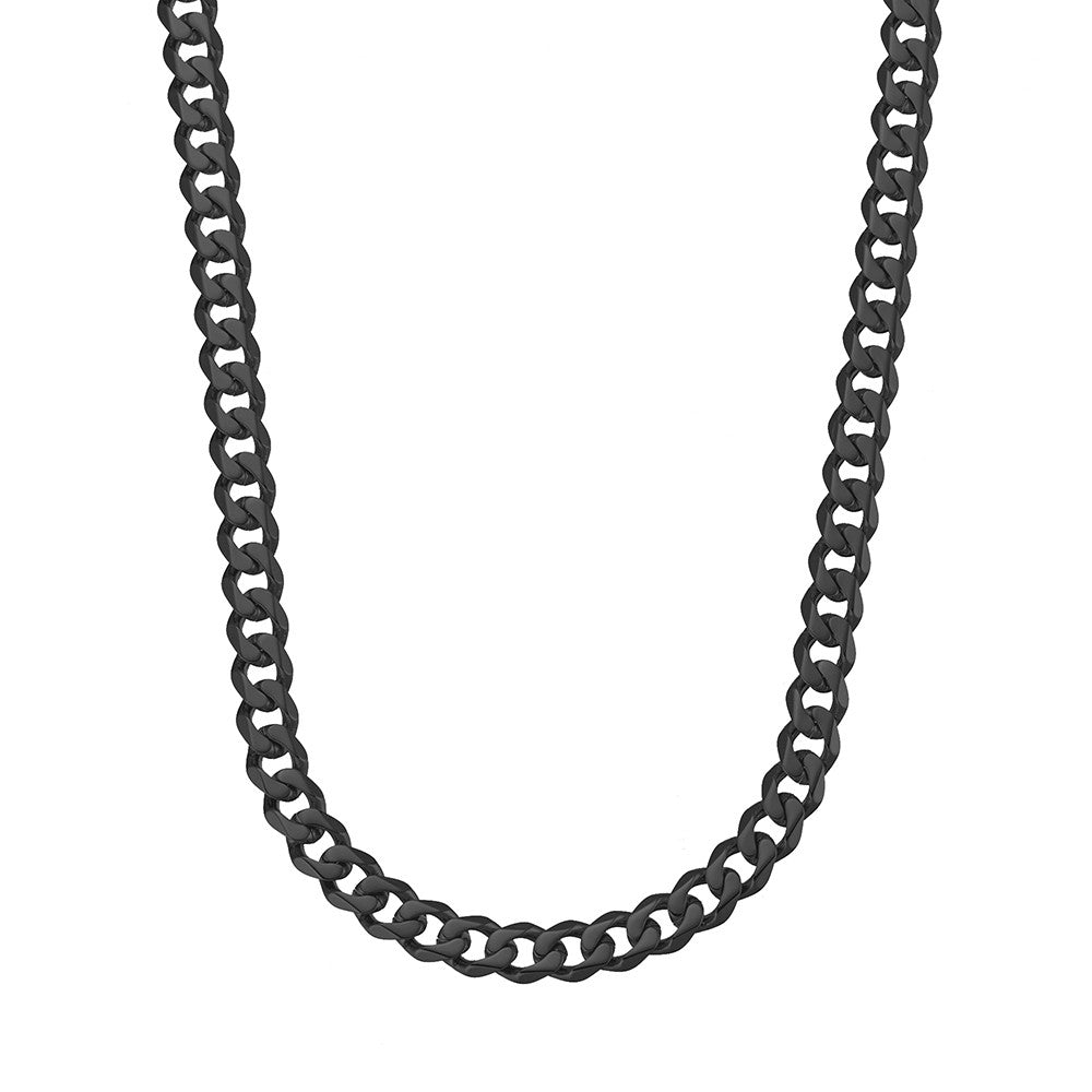 Stainless Steel Black Cuban Chain