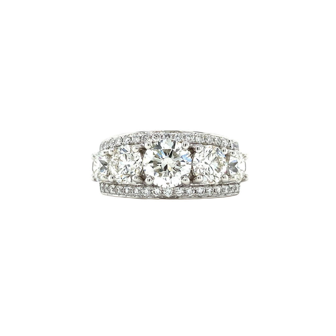 CUSTOM 18ct White Gold Diamond Dress Ring