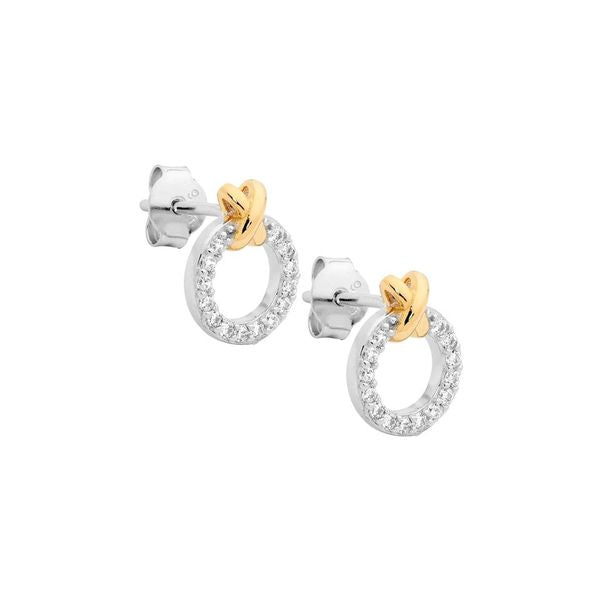 Ellani CZ Circle Studs