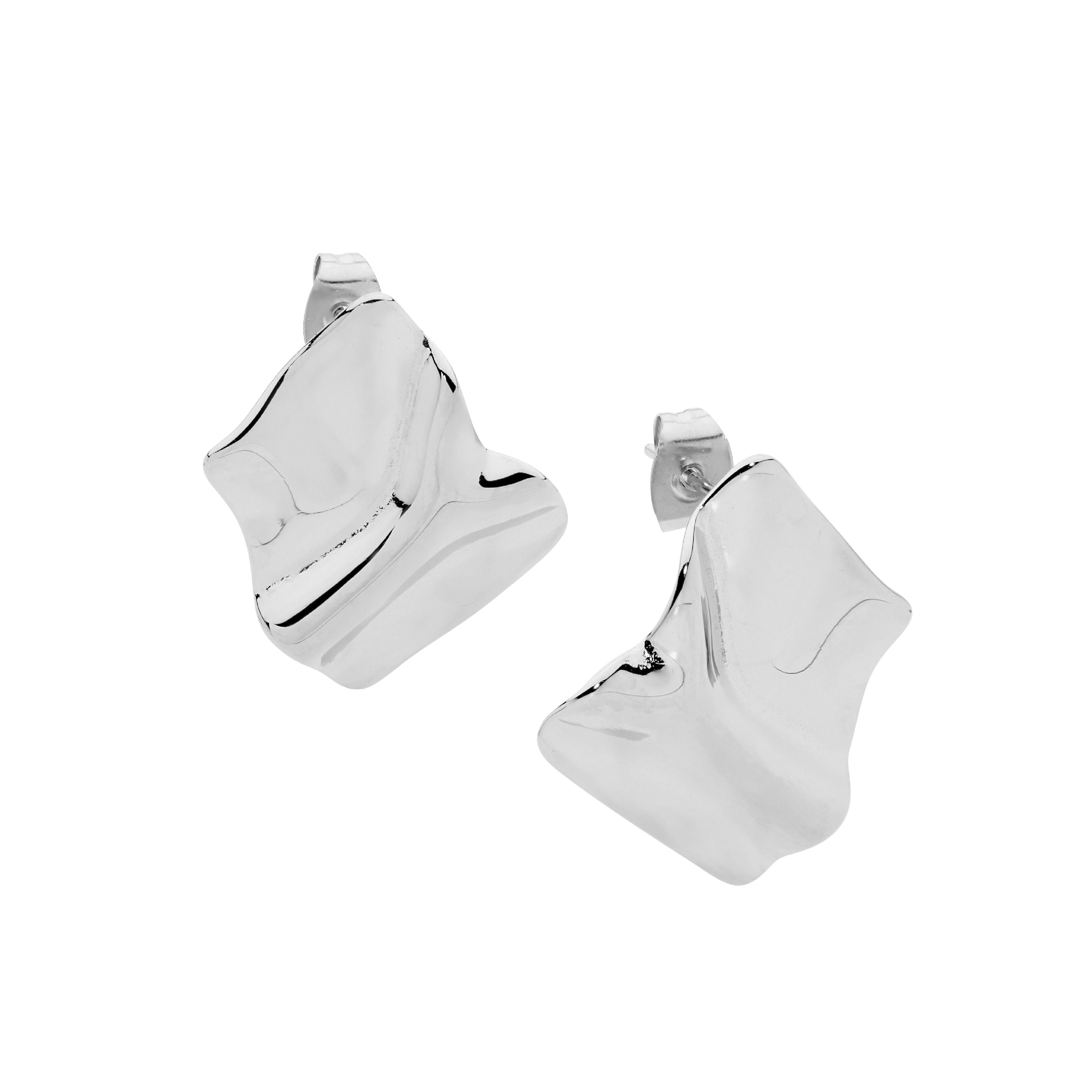 ELLANI Stainless Steel Free-form Earrings