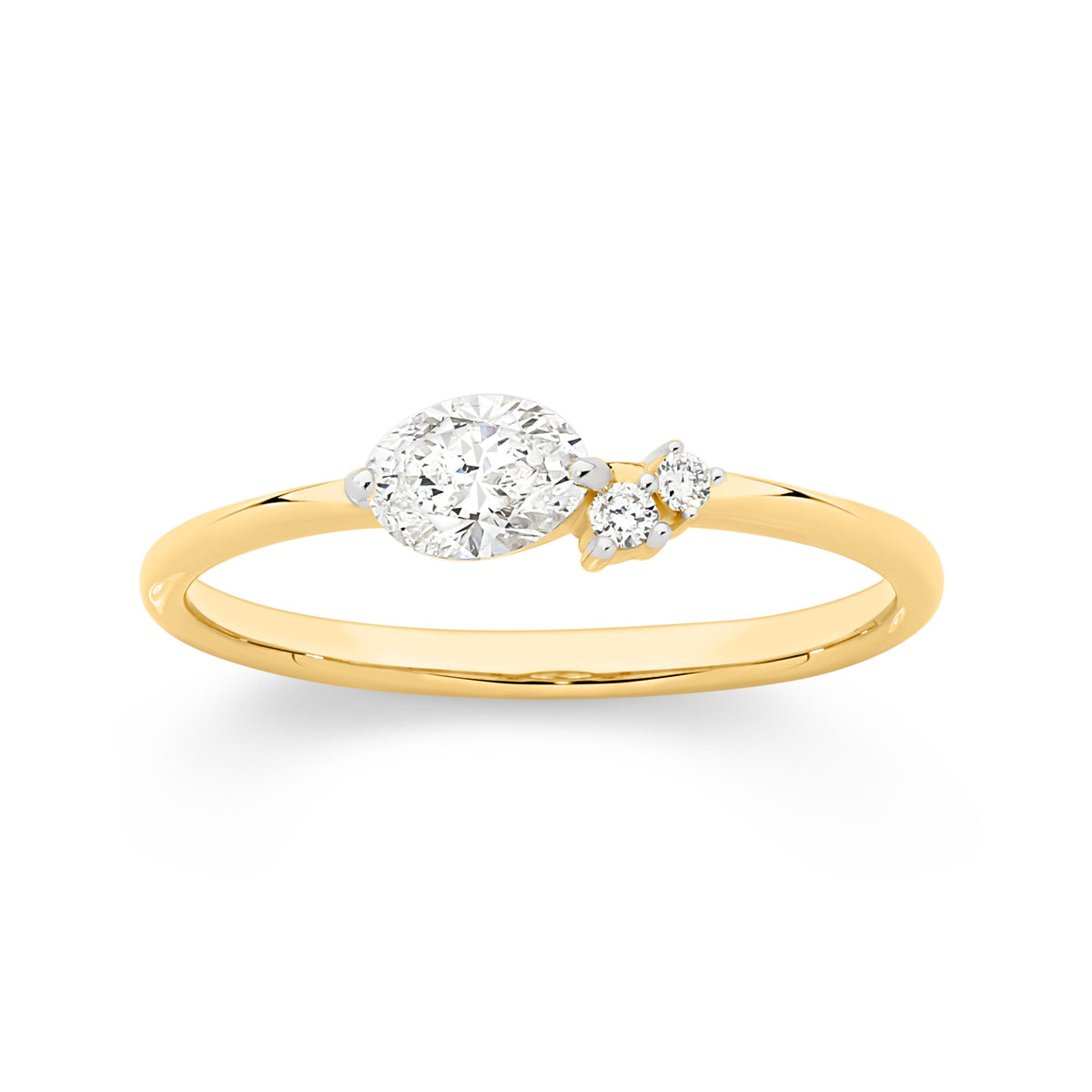 9ct Lab Grown Diamond Scatter Ring
