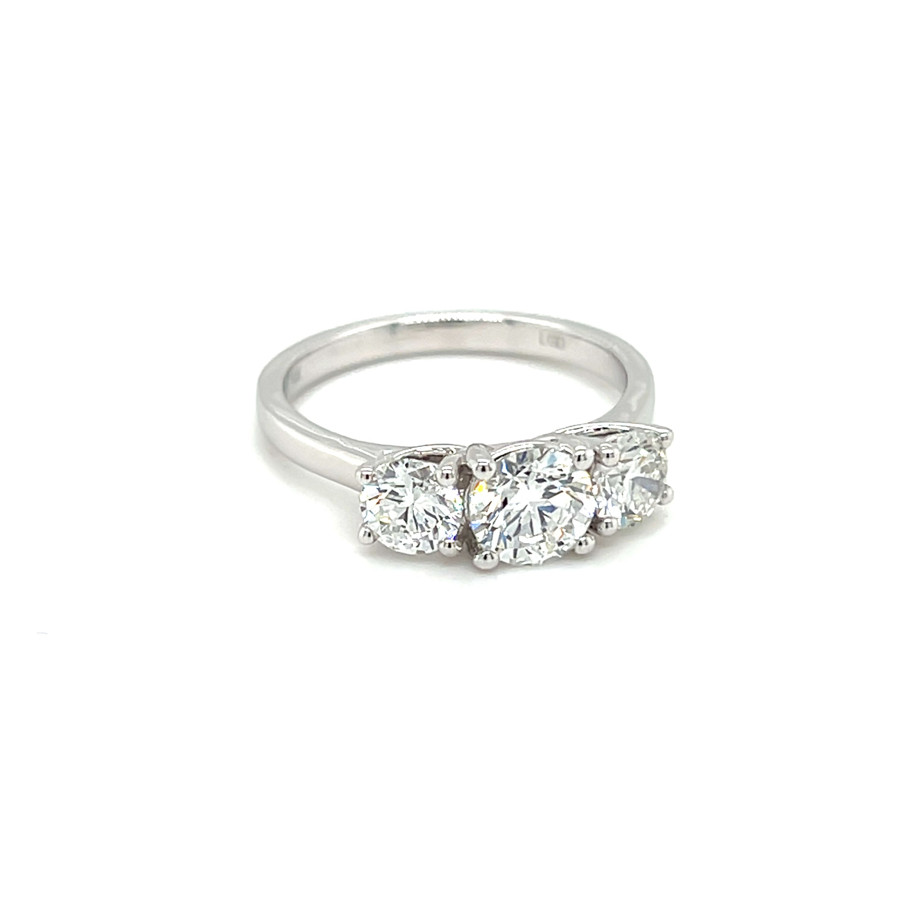 14ct white gold 1.50ct lab diamond ring