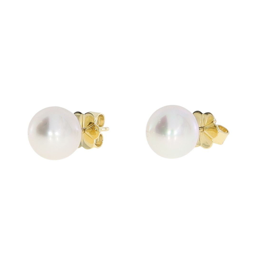 AUTORE 18ct Gold South Sea Pearl Studs 8mm