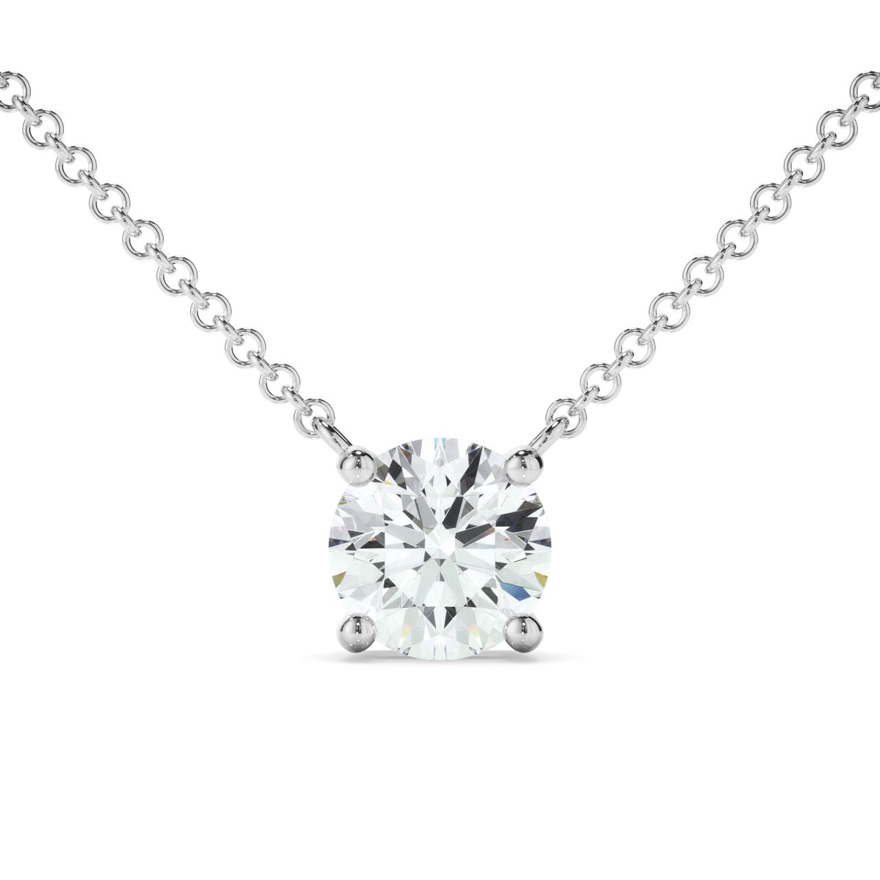 9ct white gold 1.00ct lab grown diamond necklet