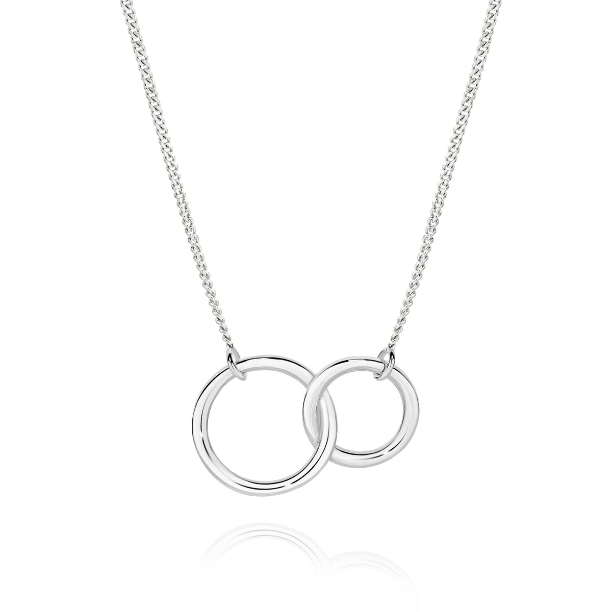 Silver Double Circle Necklet
