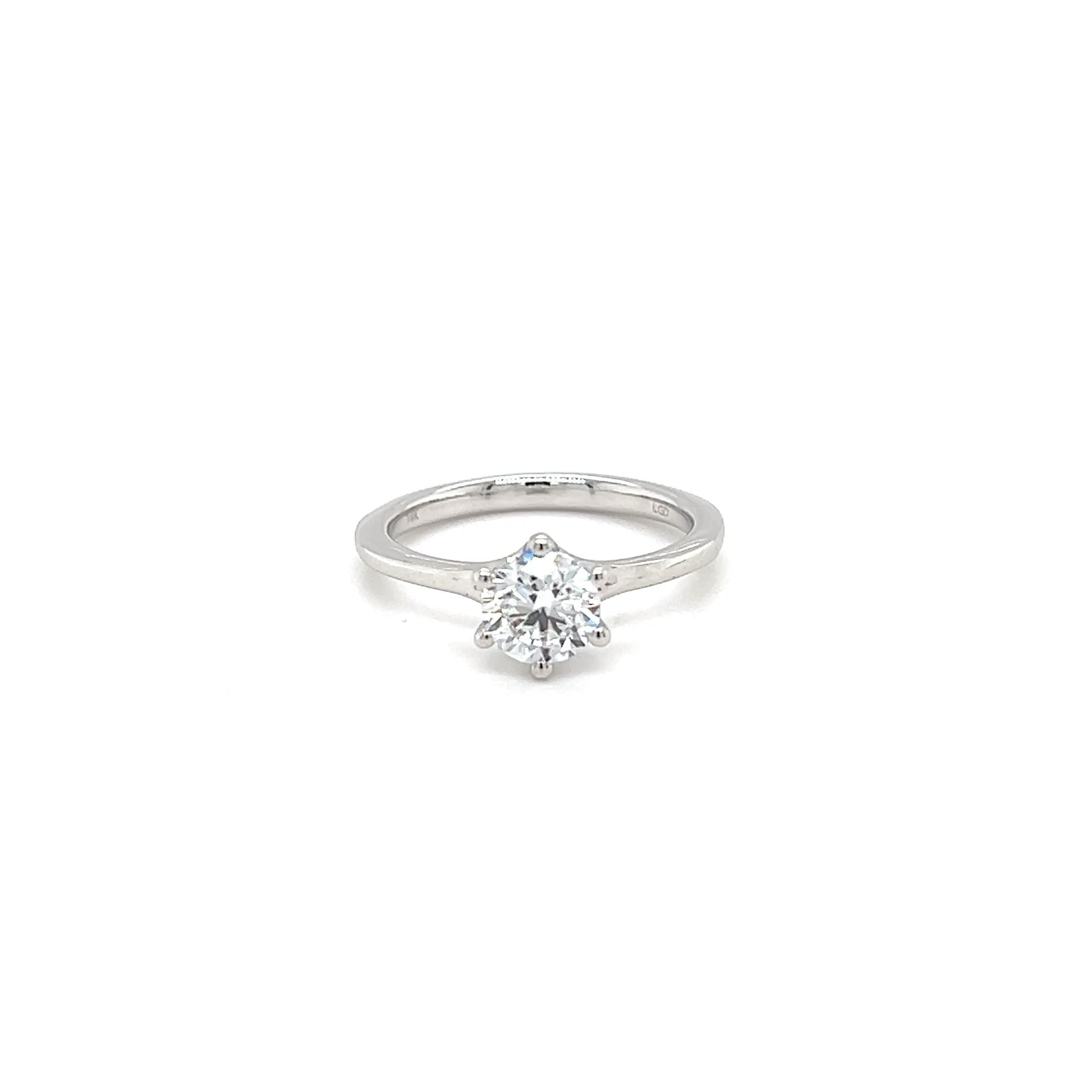 14ct white gold 1.00ct lab diamond ring