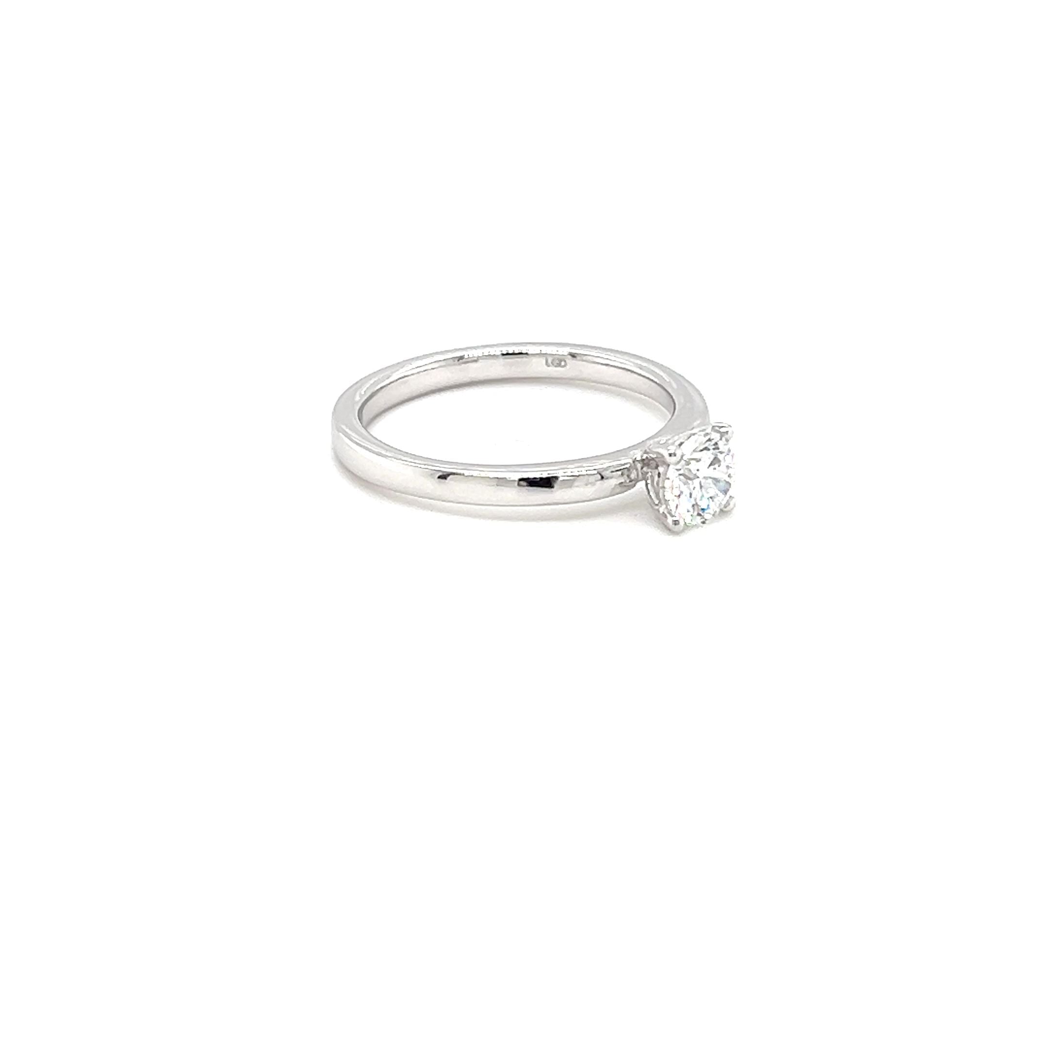 14ct white gold 0.50ct lab diamond ring