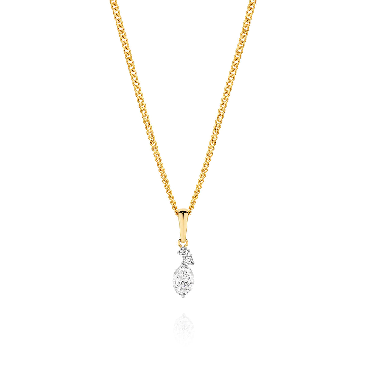 9ct Lab Grown Diamond Scatter Pendant