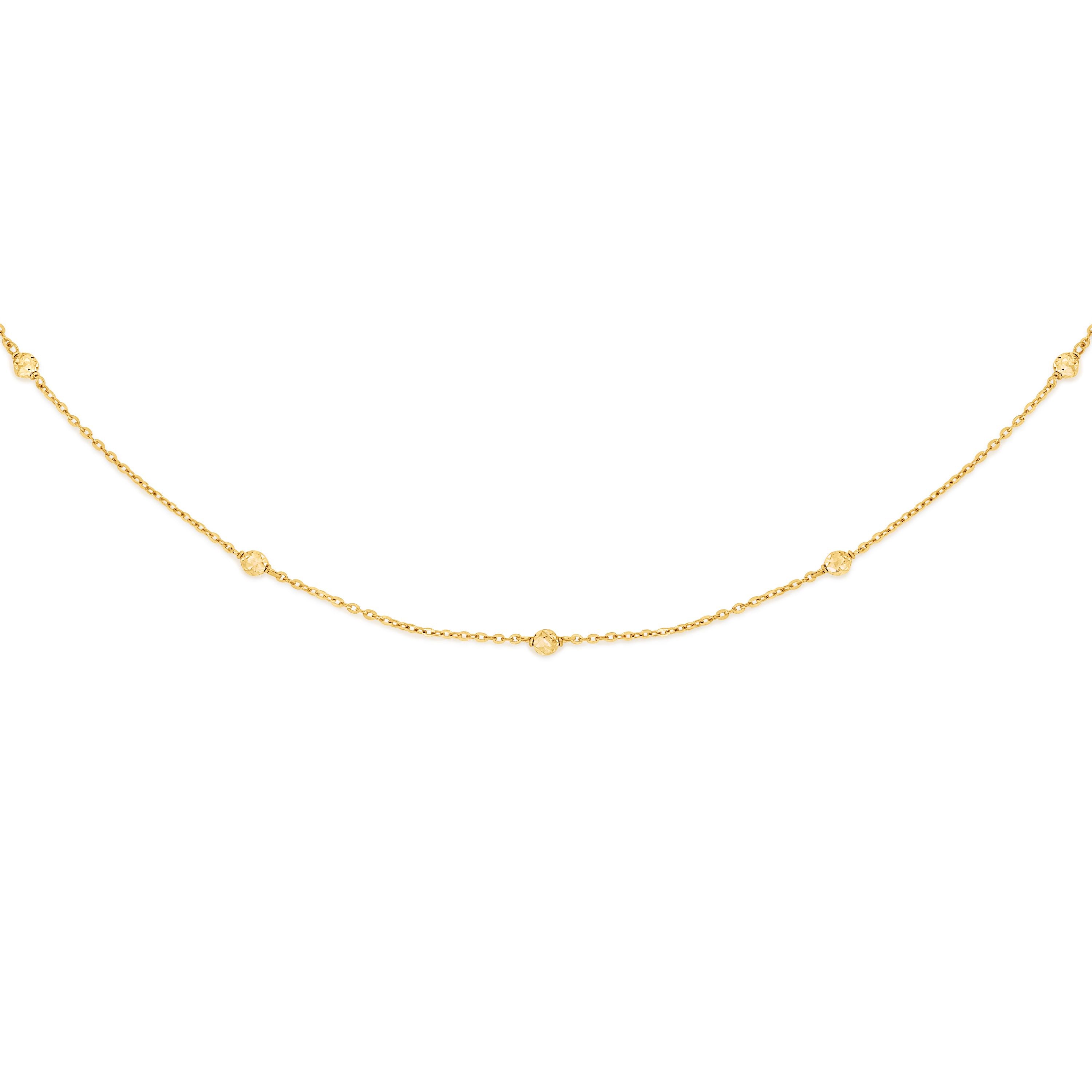 9ct Stationary Ball Necklet