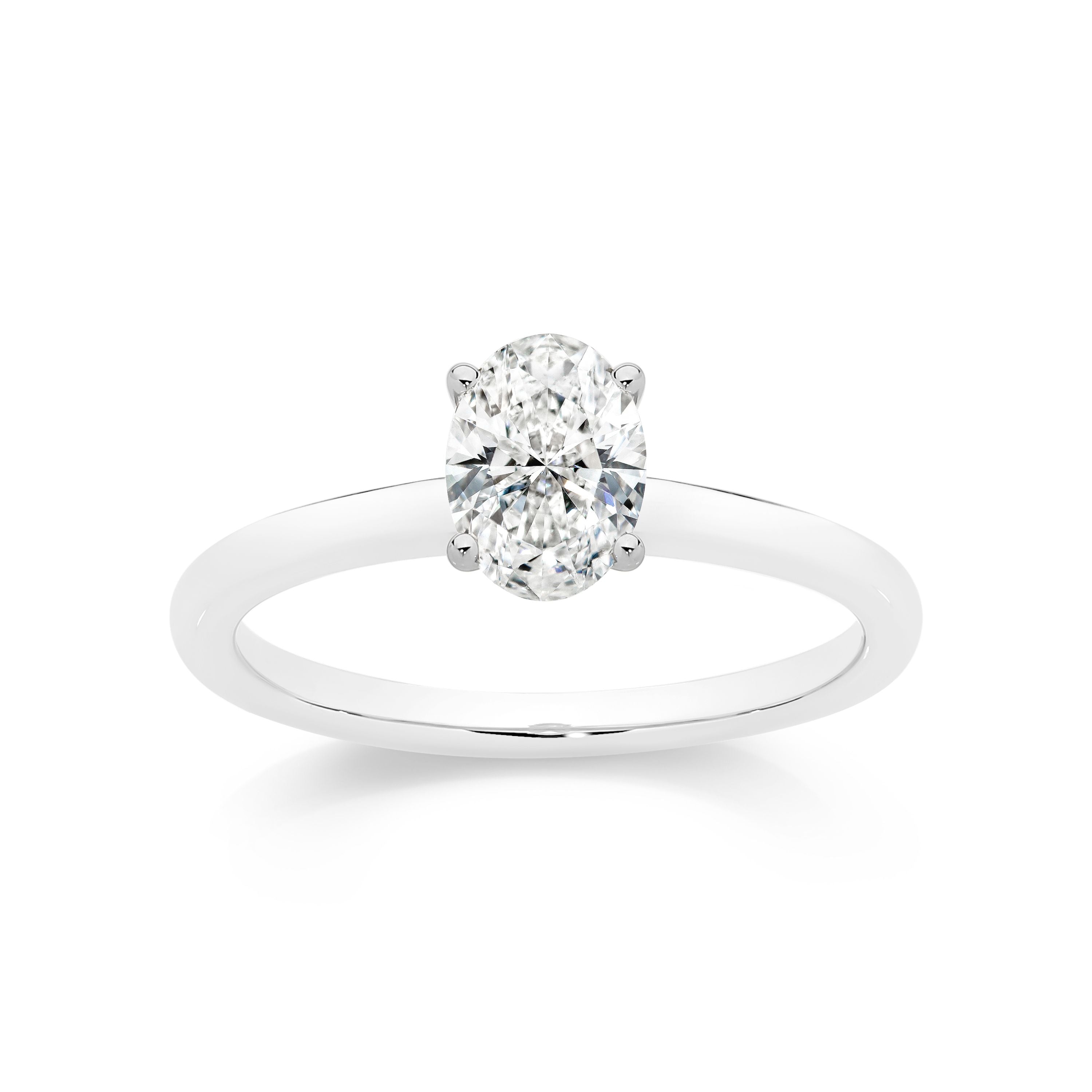 14ct white gold 1.00ct lab diamond ring