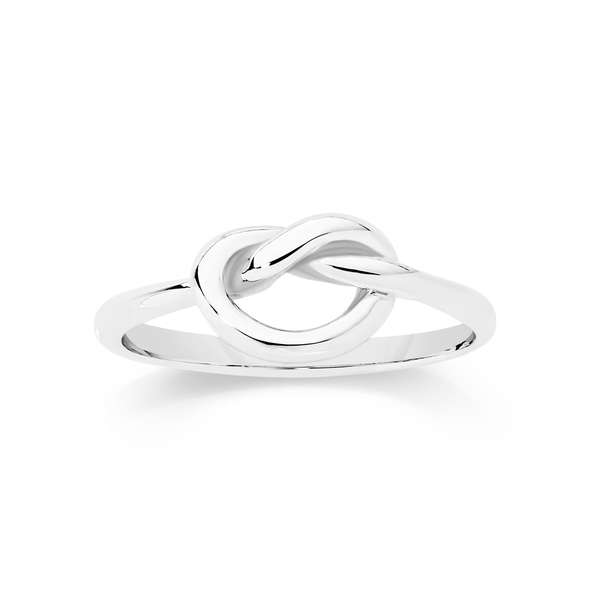 Silver Polished Knot Ring