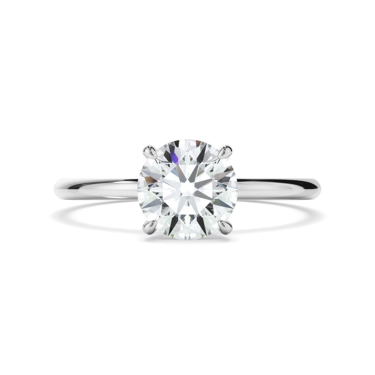 18ct WG 1.00ct lab grown diamond round solitaire