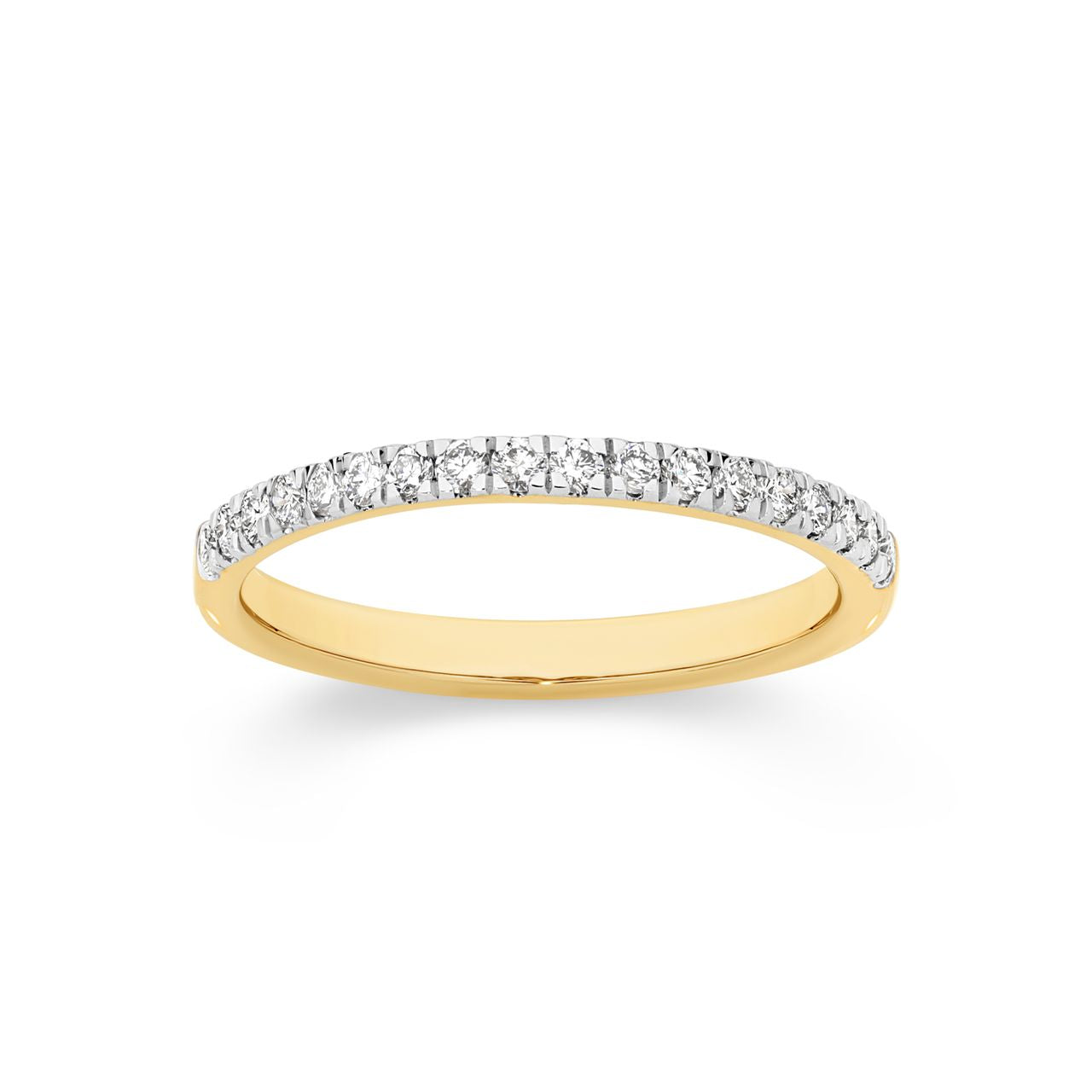 14ct yellow gold 0.28ct lab diamond wedder