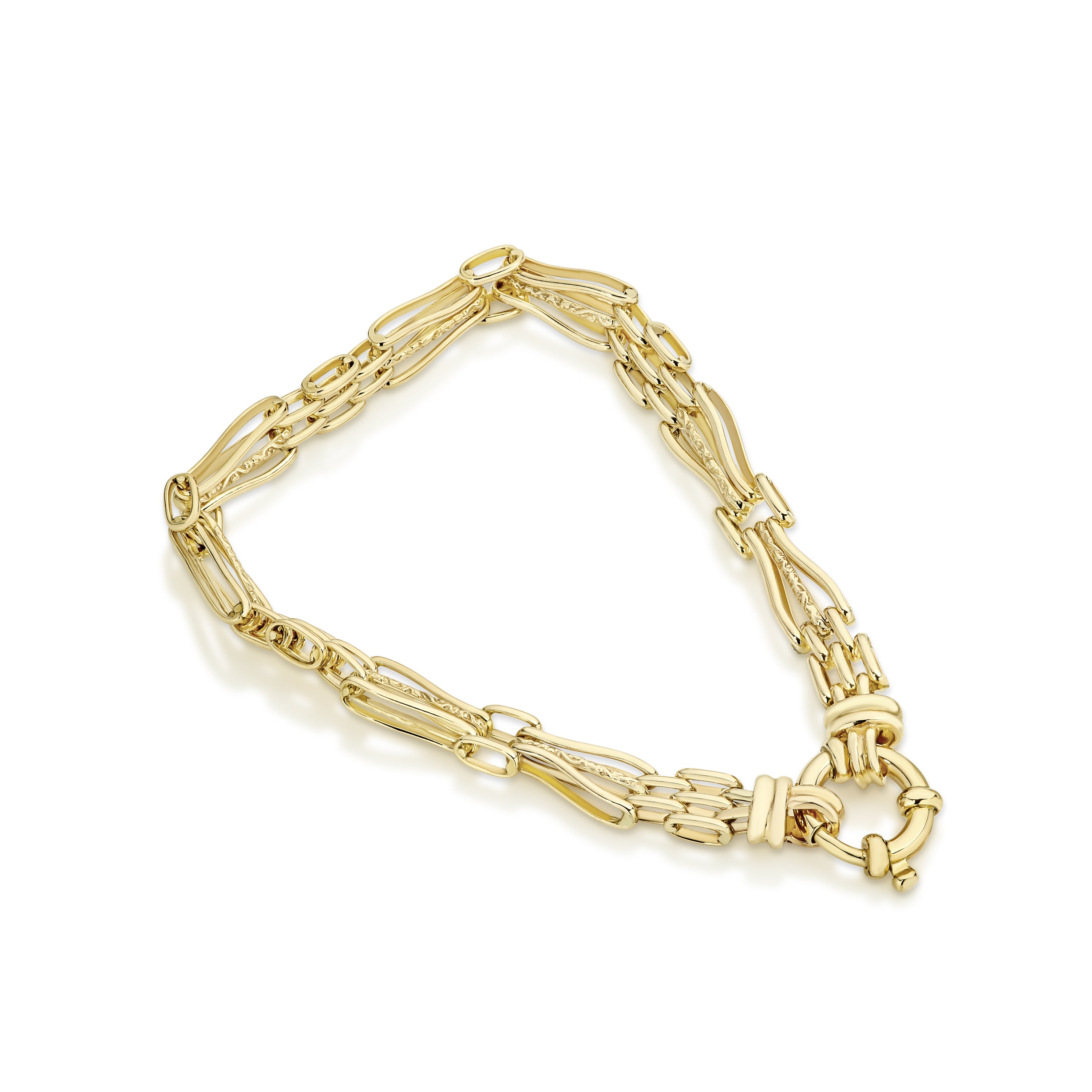 9ct gold gate bracelet