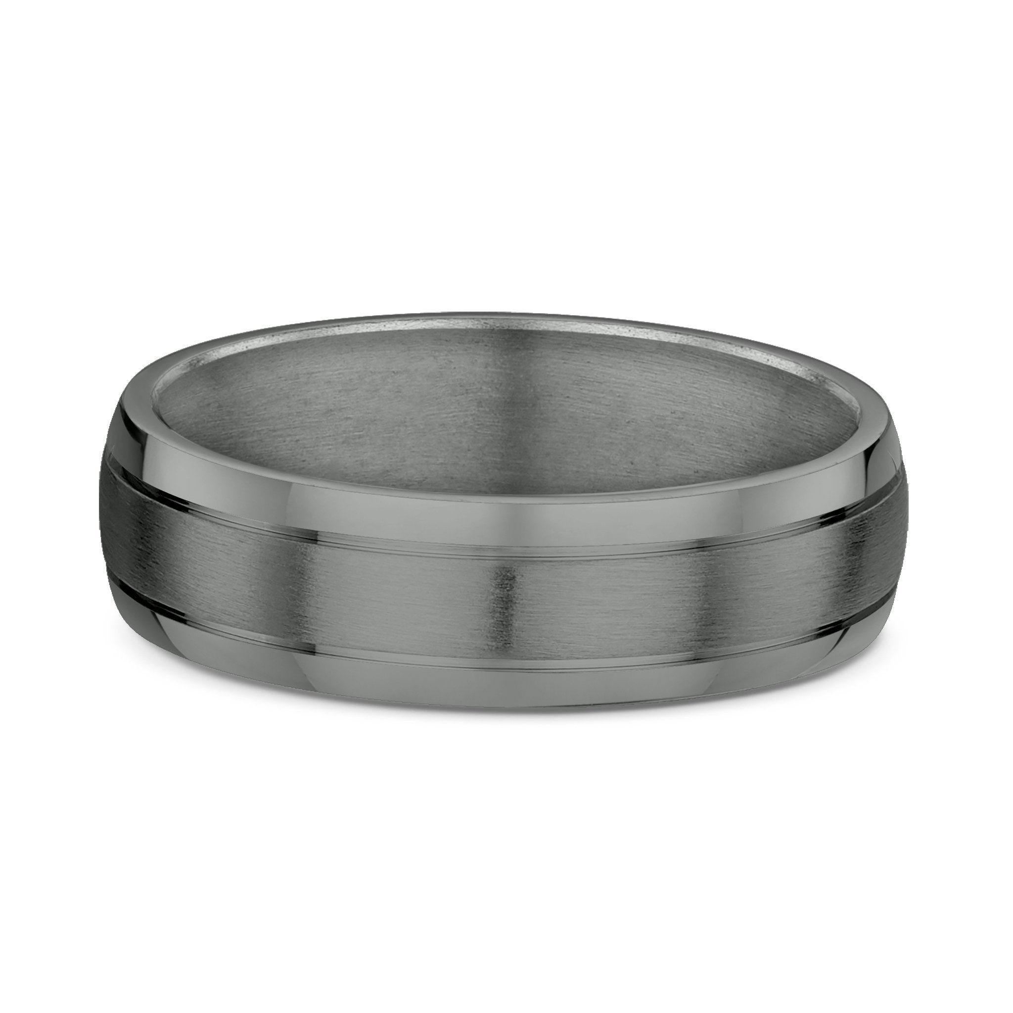 Tantalum Dark Grey Mens Wedding Ring