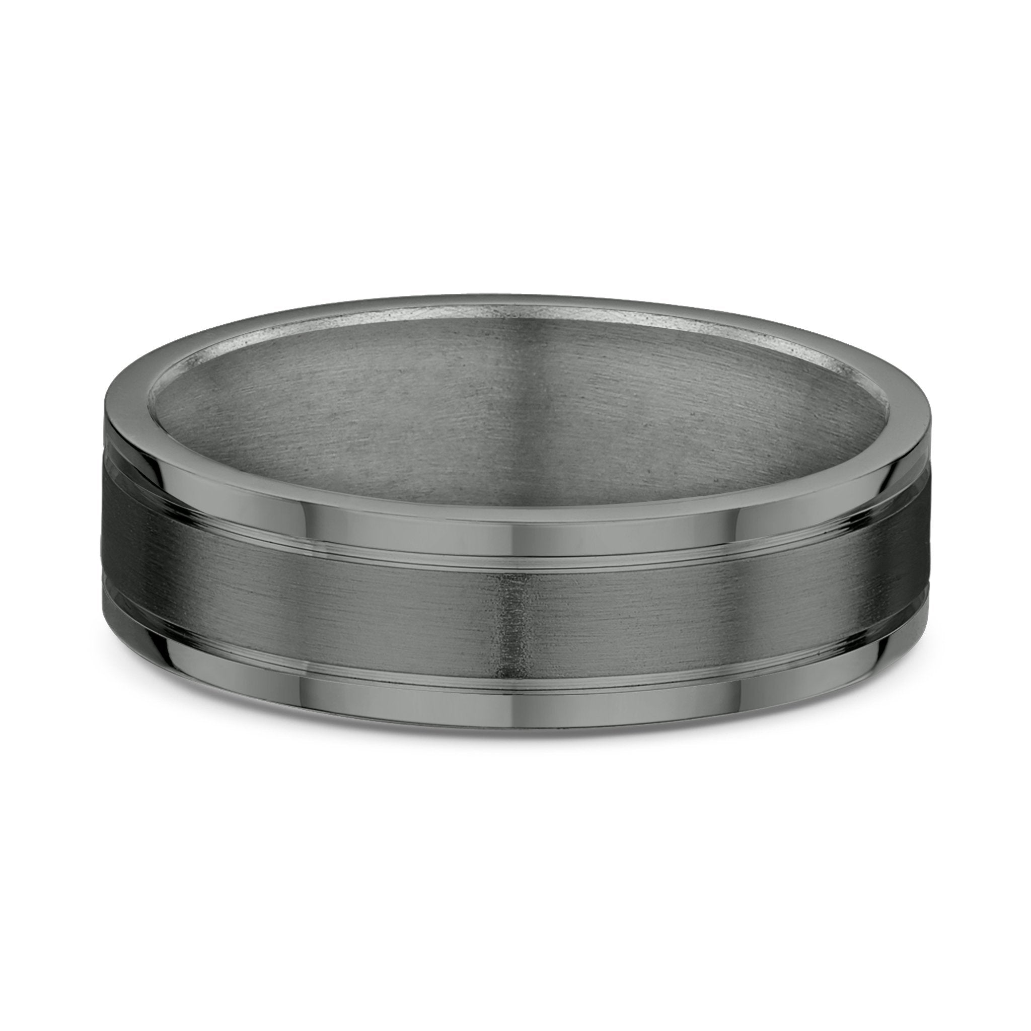 Tantalum Dark Grey Mens Wedding Ring
