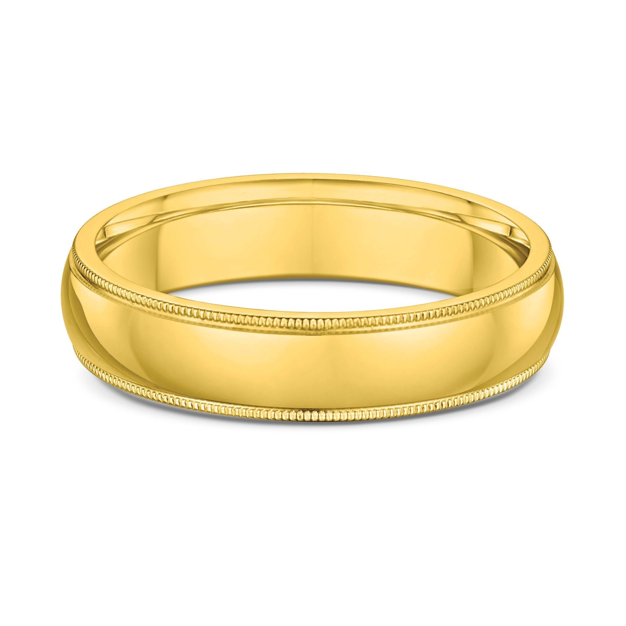 9ct Yellow Gold ClaSterling silveric Mens Wedding Ring