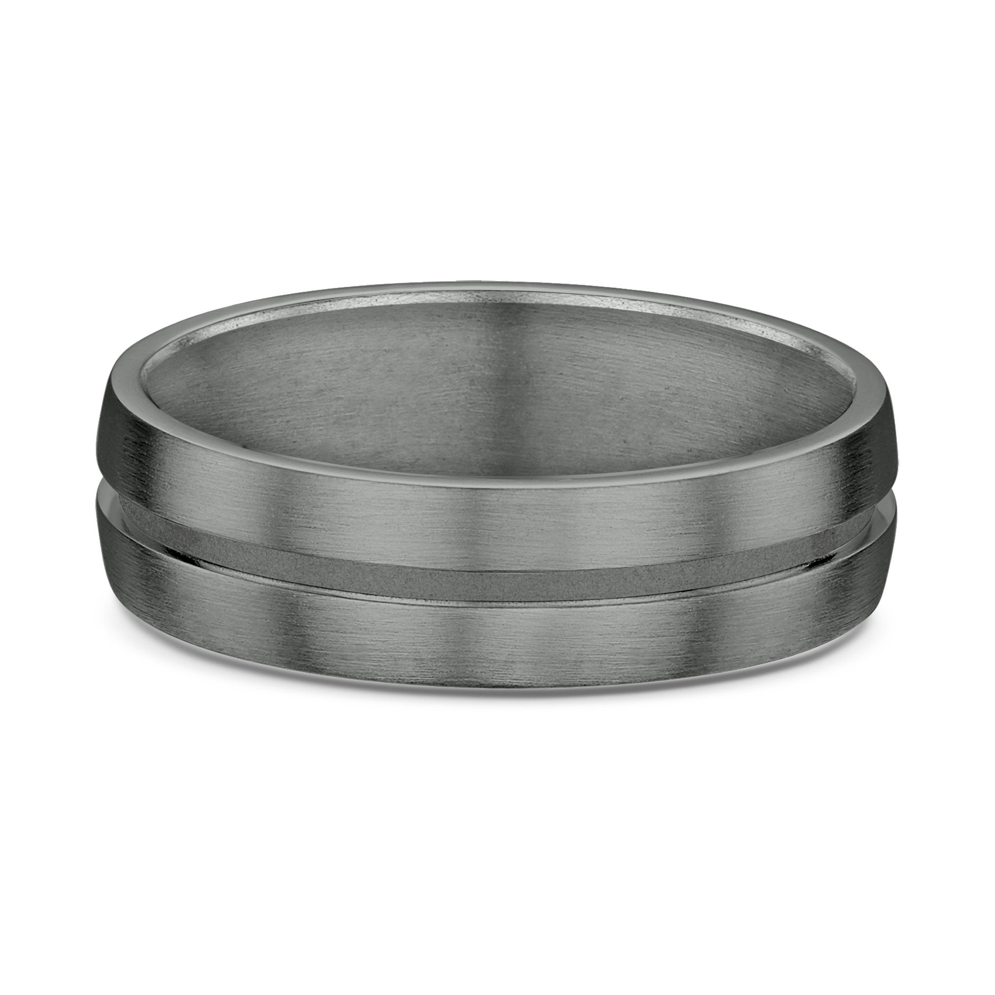 Tantalum Dark Grey Mens Wedding Ring