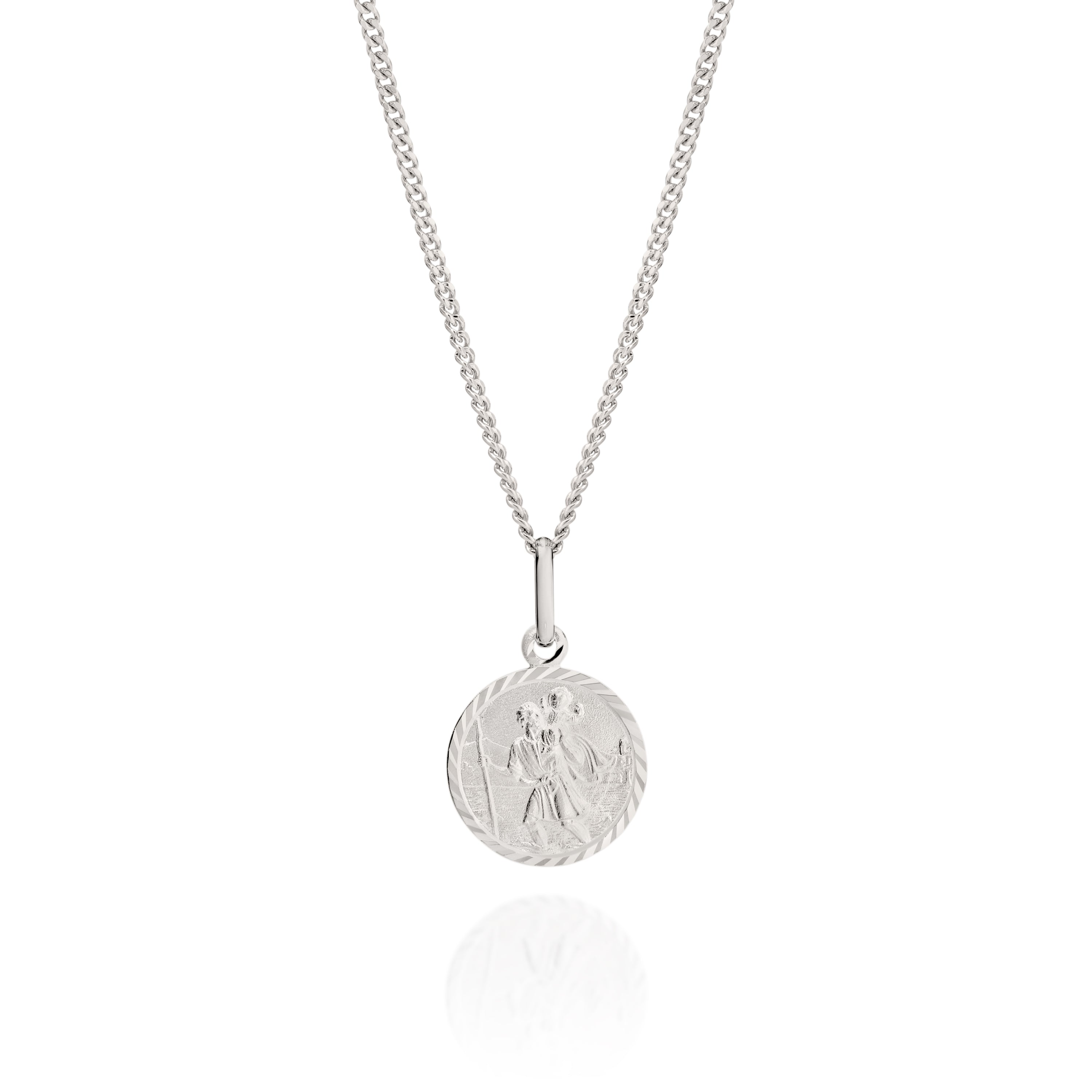 Silver 12mm St Christopher Pendant