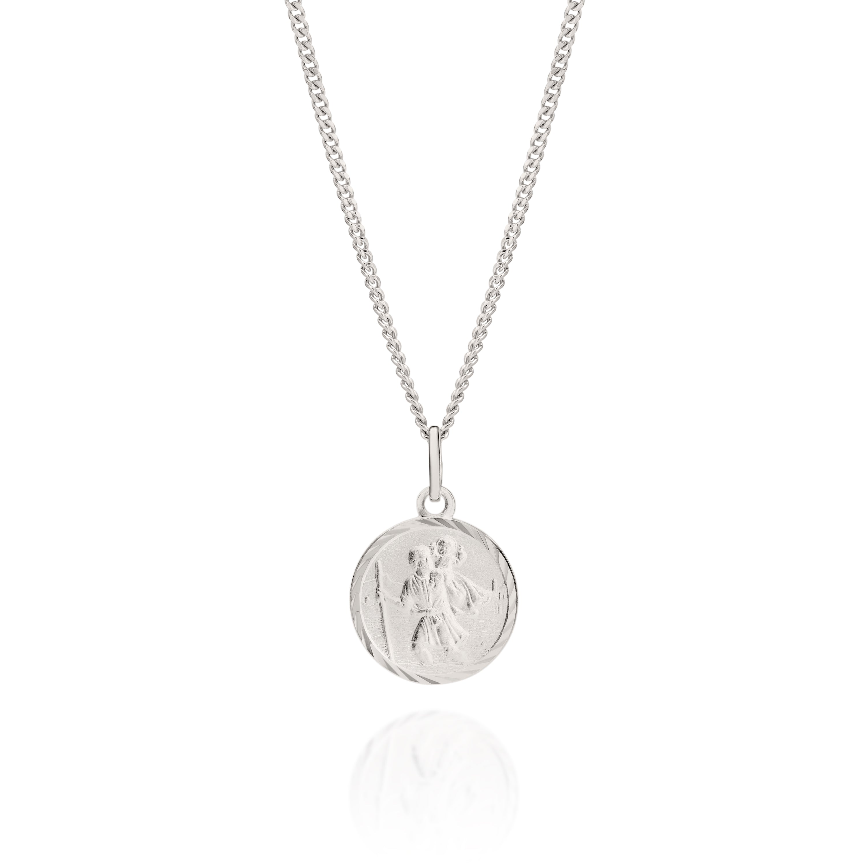 Silver 17mm St Christopher Pendant