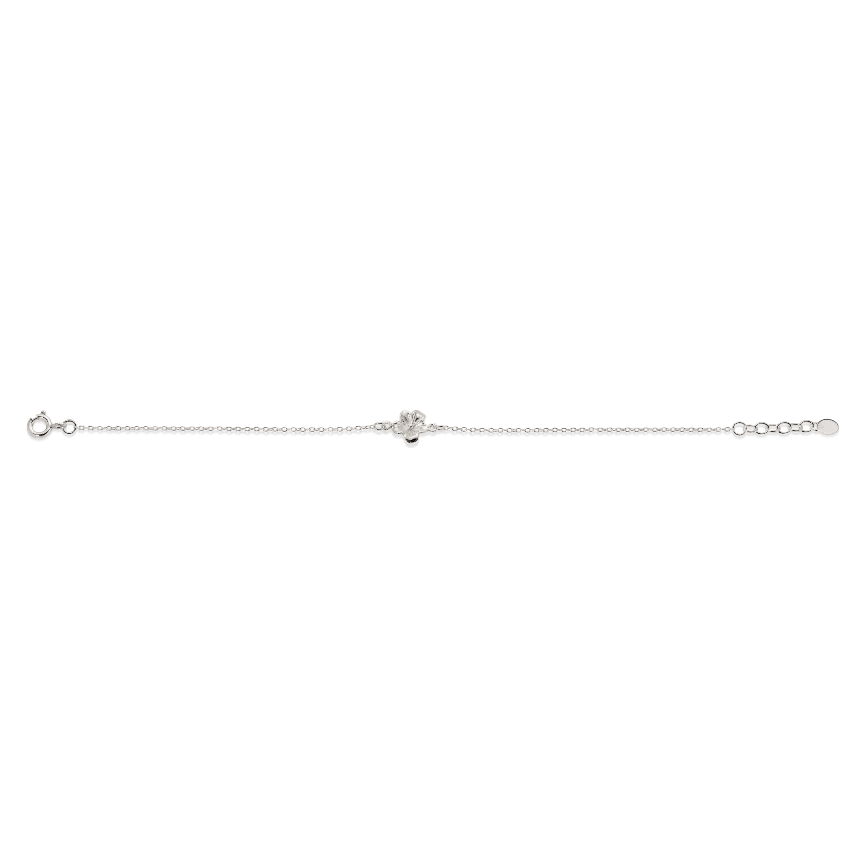 Silver flower charm Bracelet