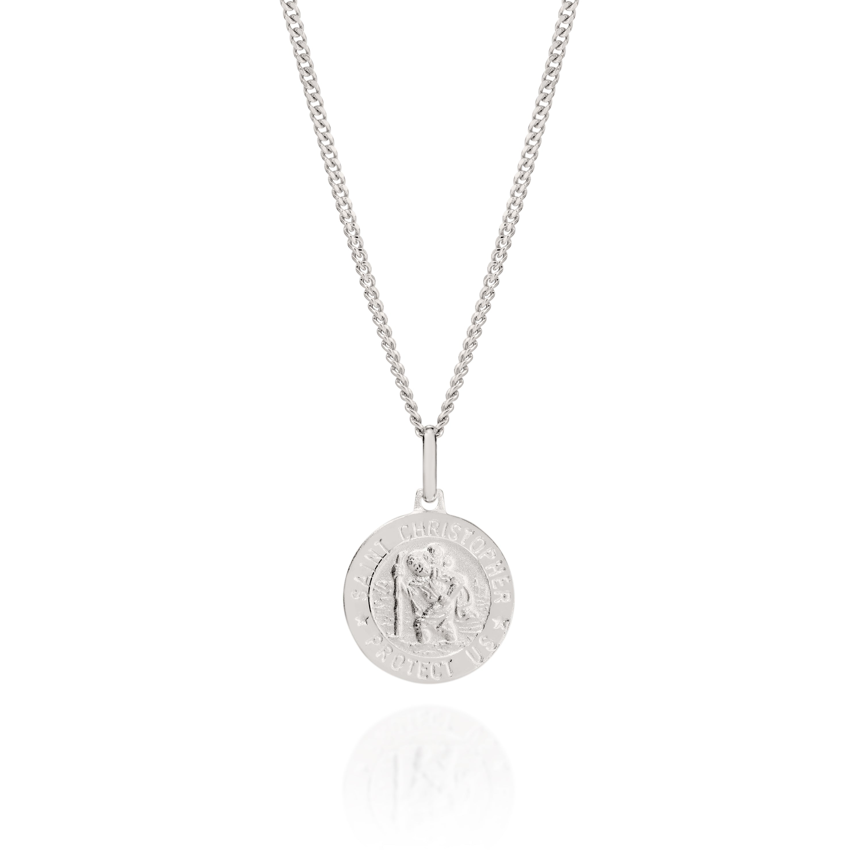 Silver 15mm St Christopher pendant