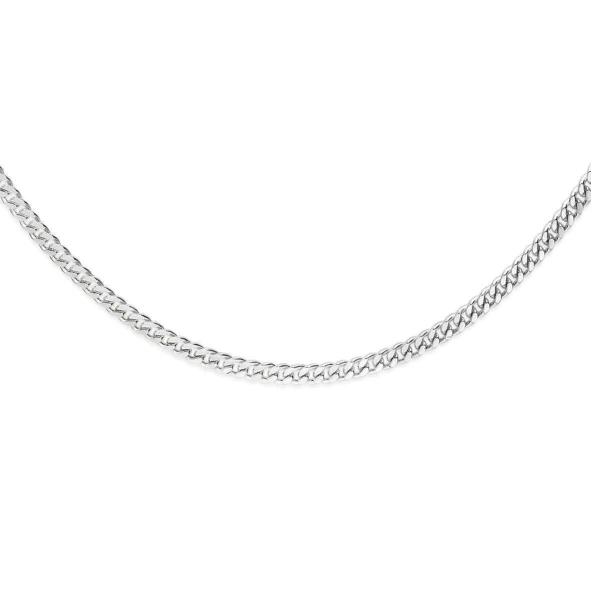 Silver 60 gauge curb link chain