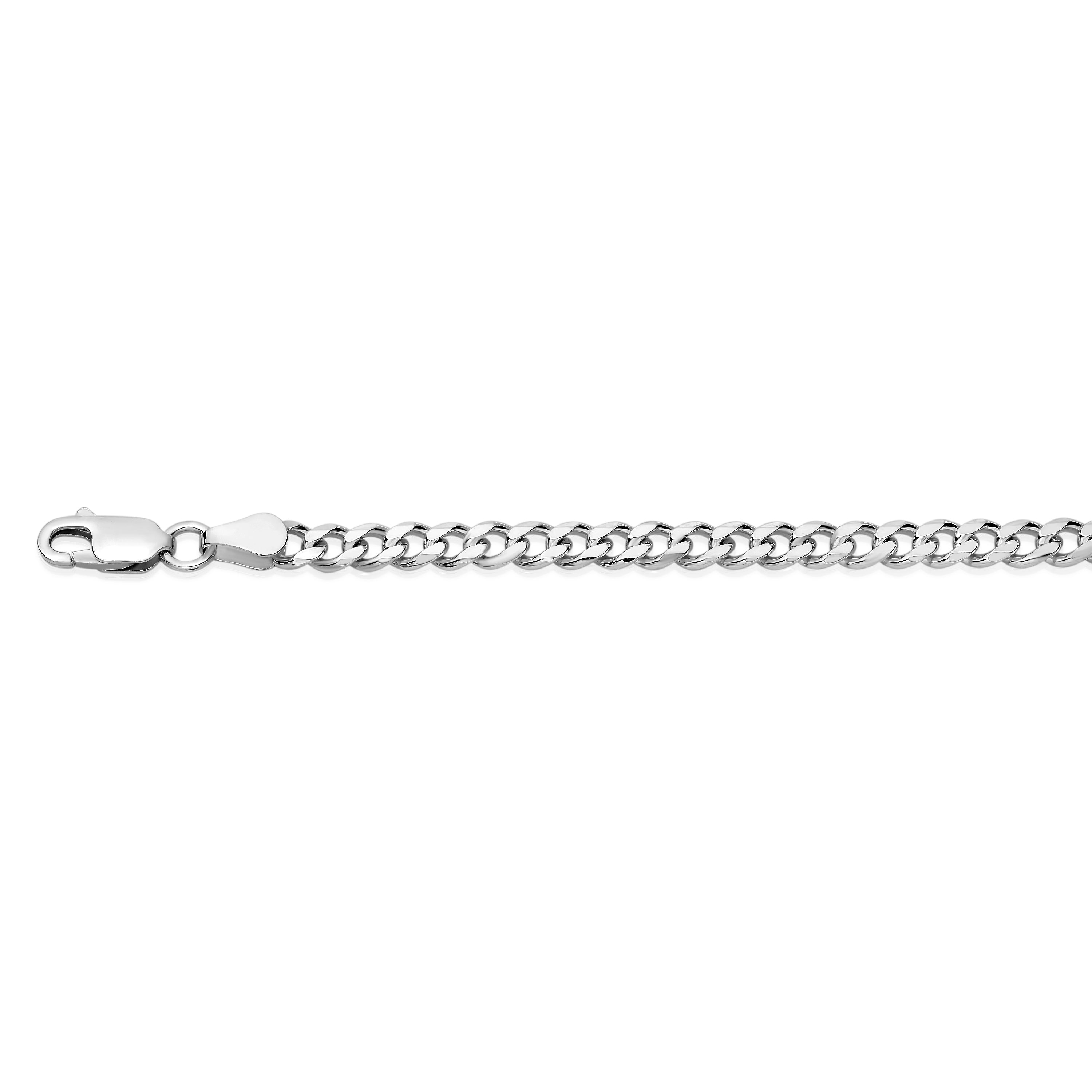 Silver 120 gauge curb bracelet