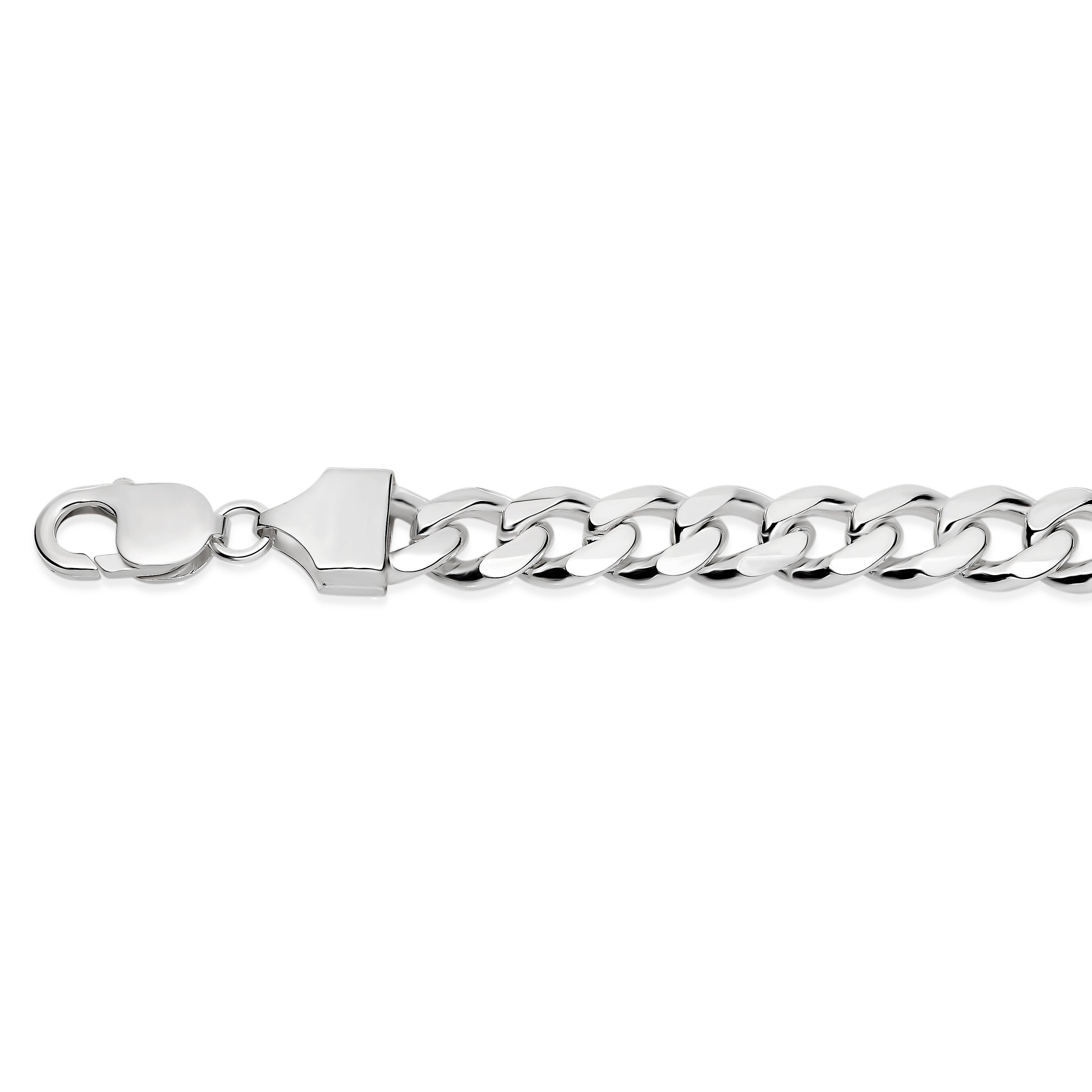 Silver 250 gauge curb bracelet