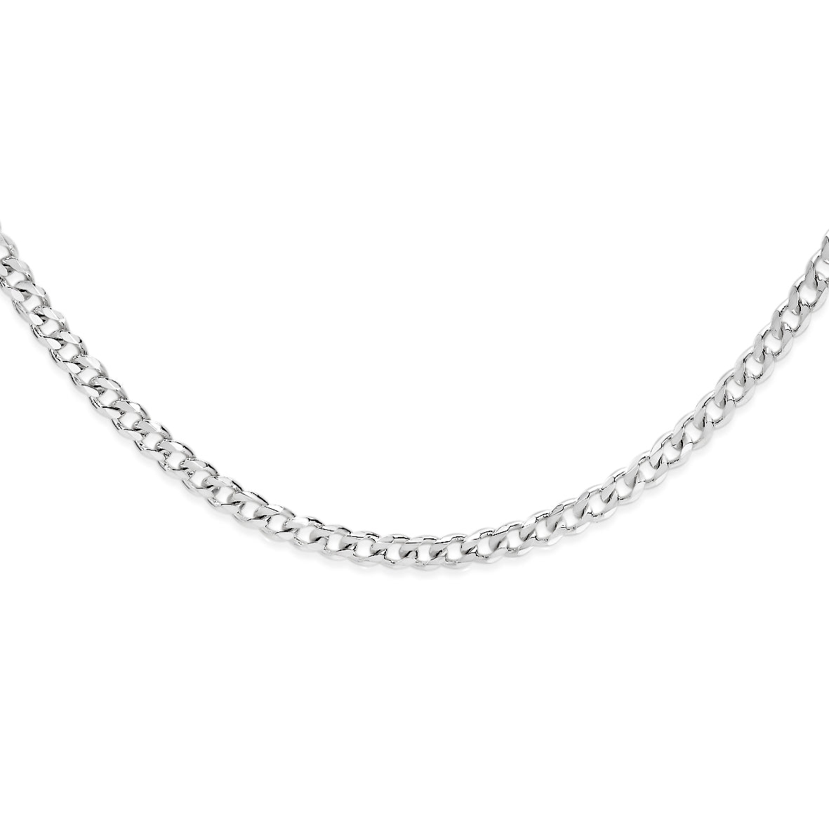 Silver 80 gauge curb link chain
