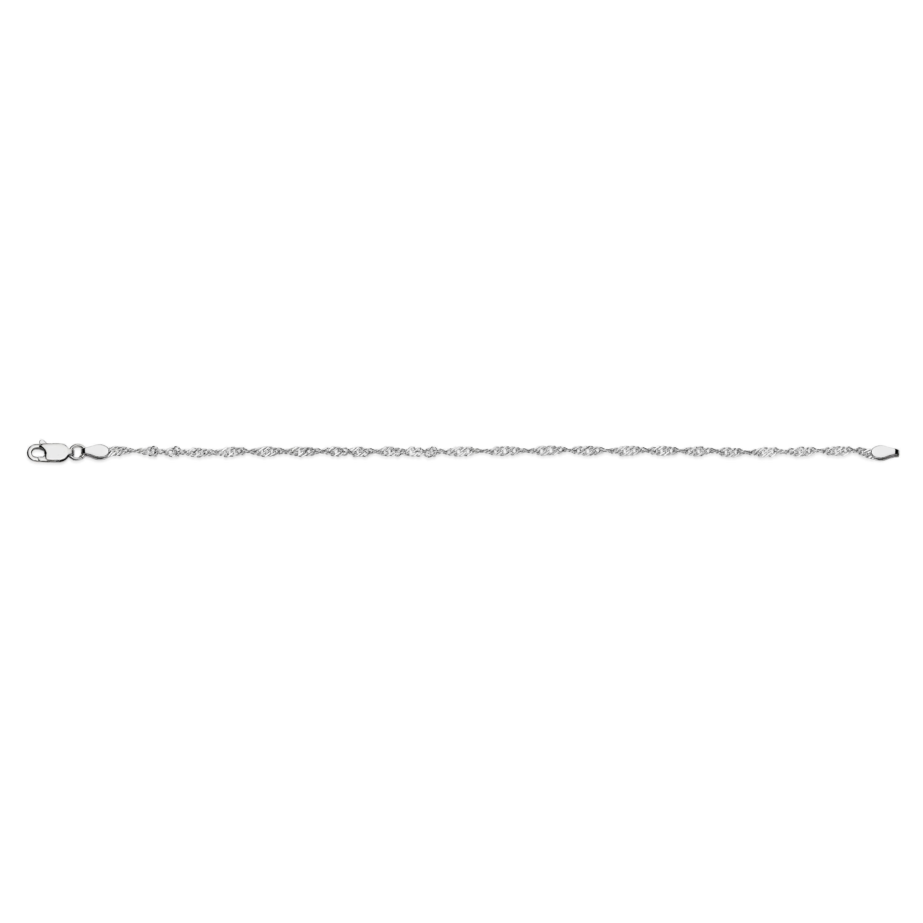 Silver singapore rope bracelet