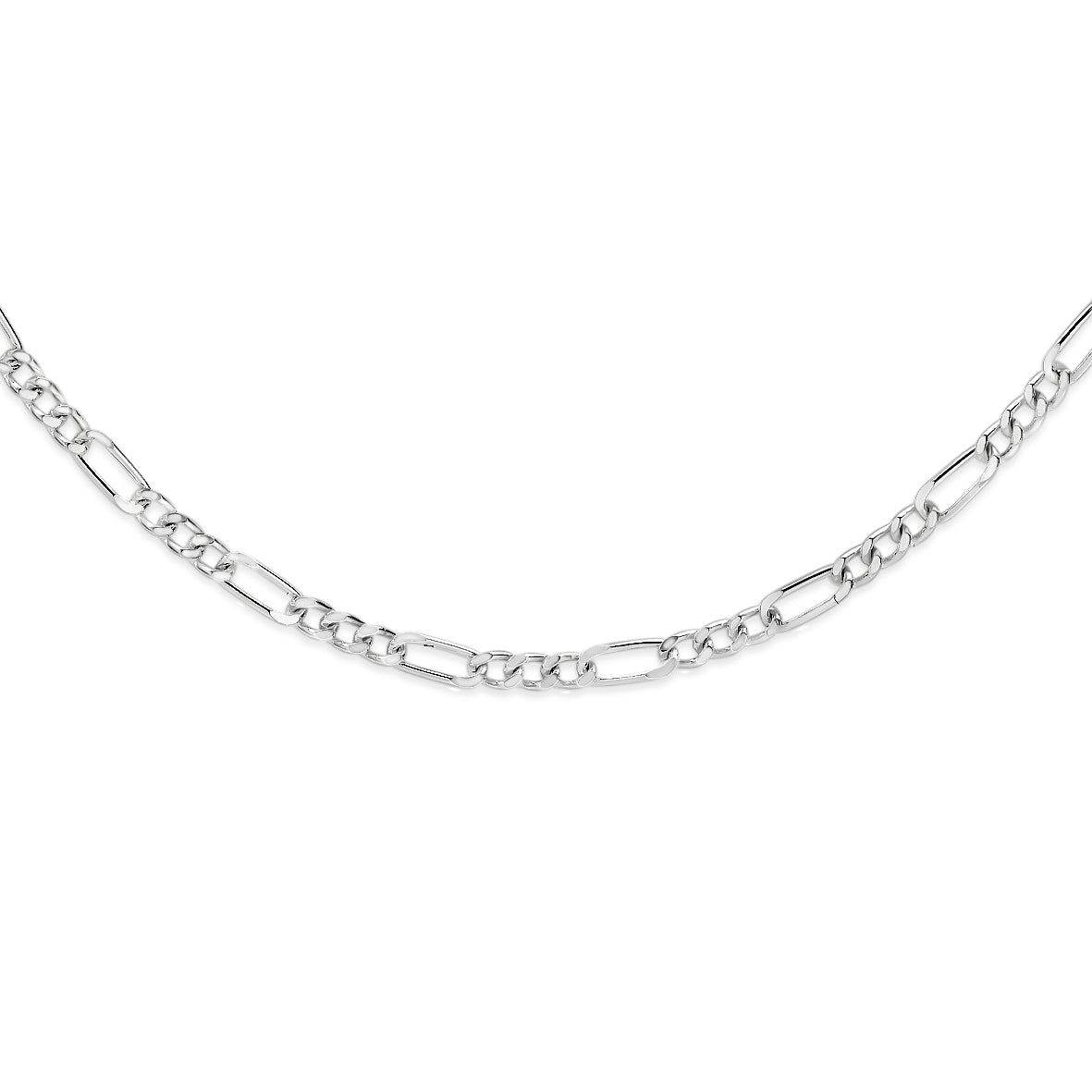Silver 60 gauge 1:3 figaro link chain