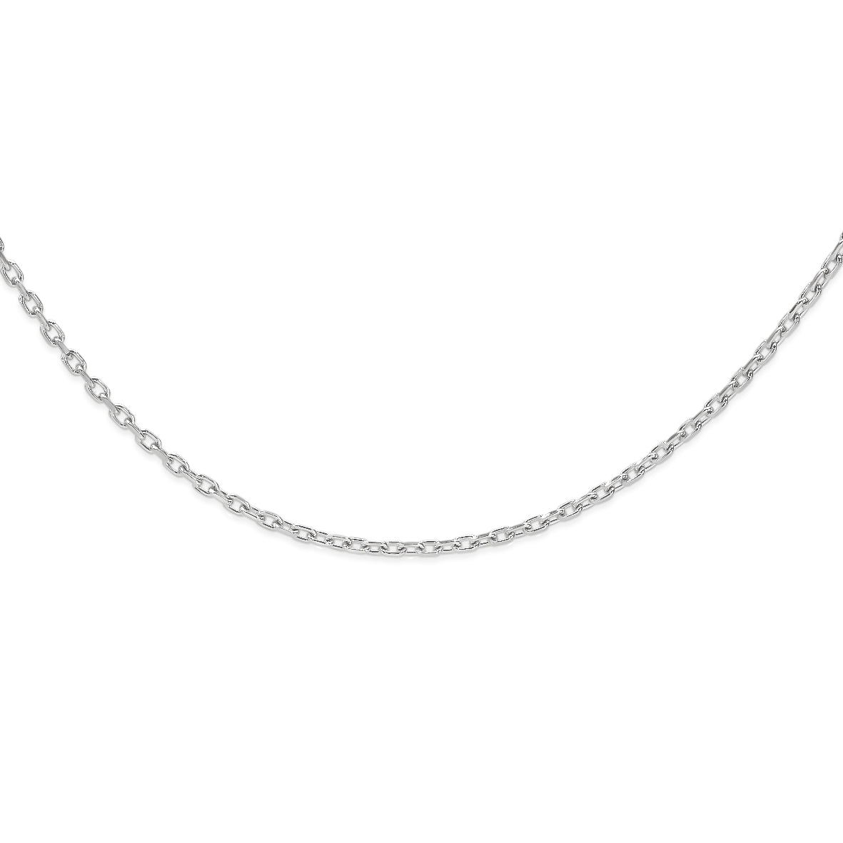 Silver 40 gauge diamond cut cable link chain