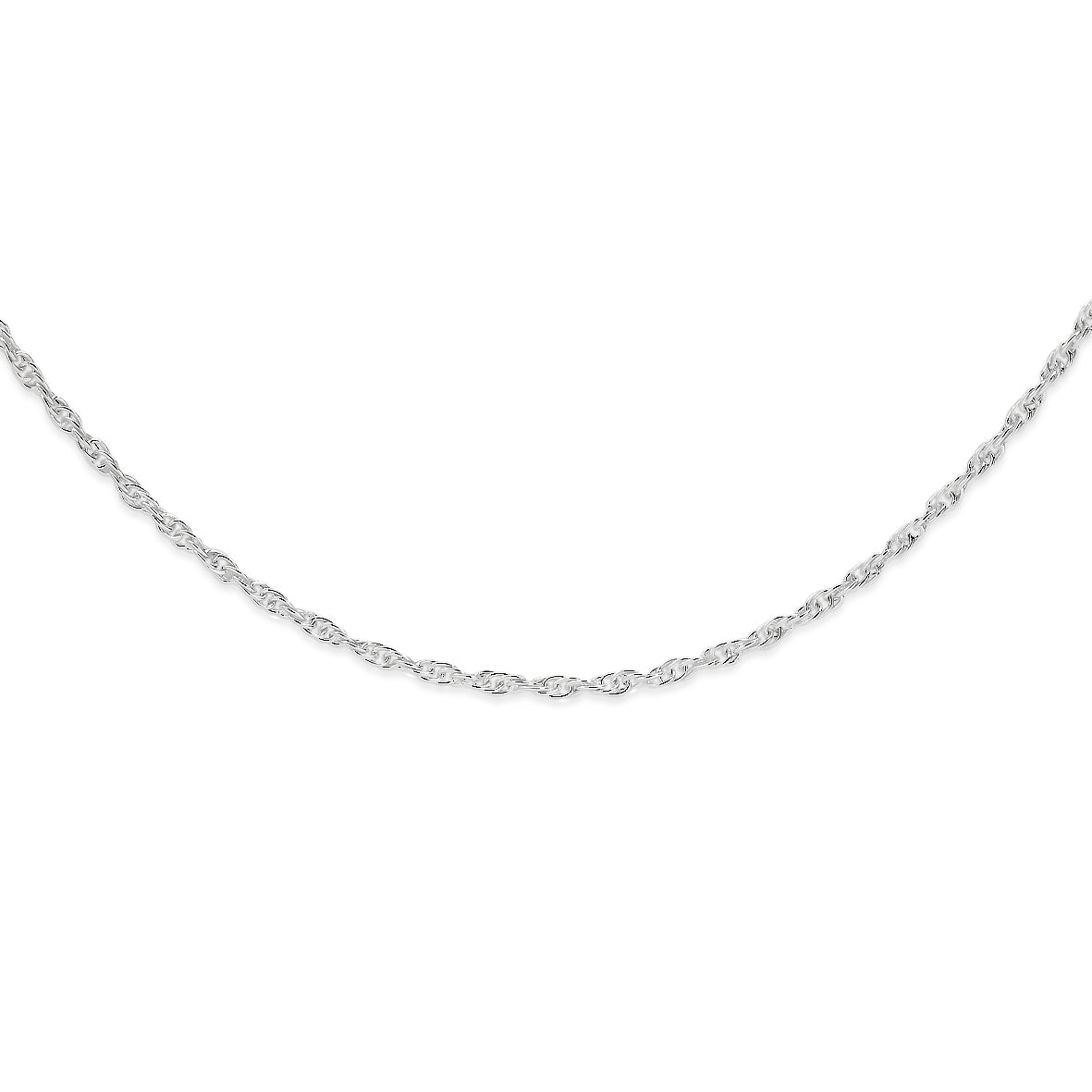 Silver 25 gauge double cable link chain