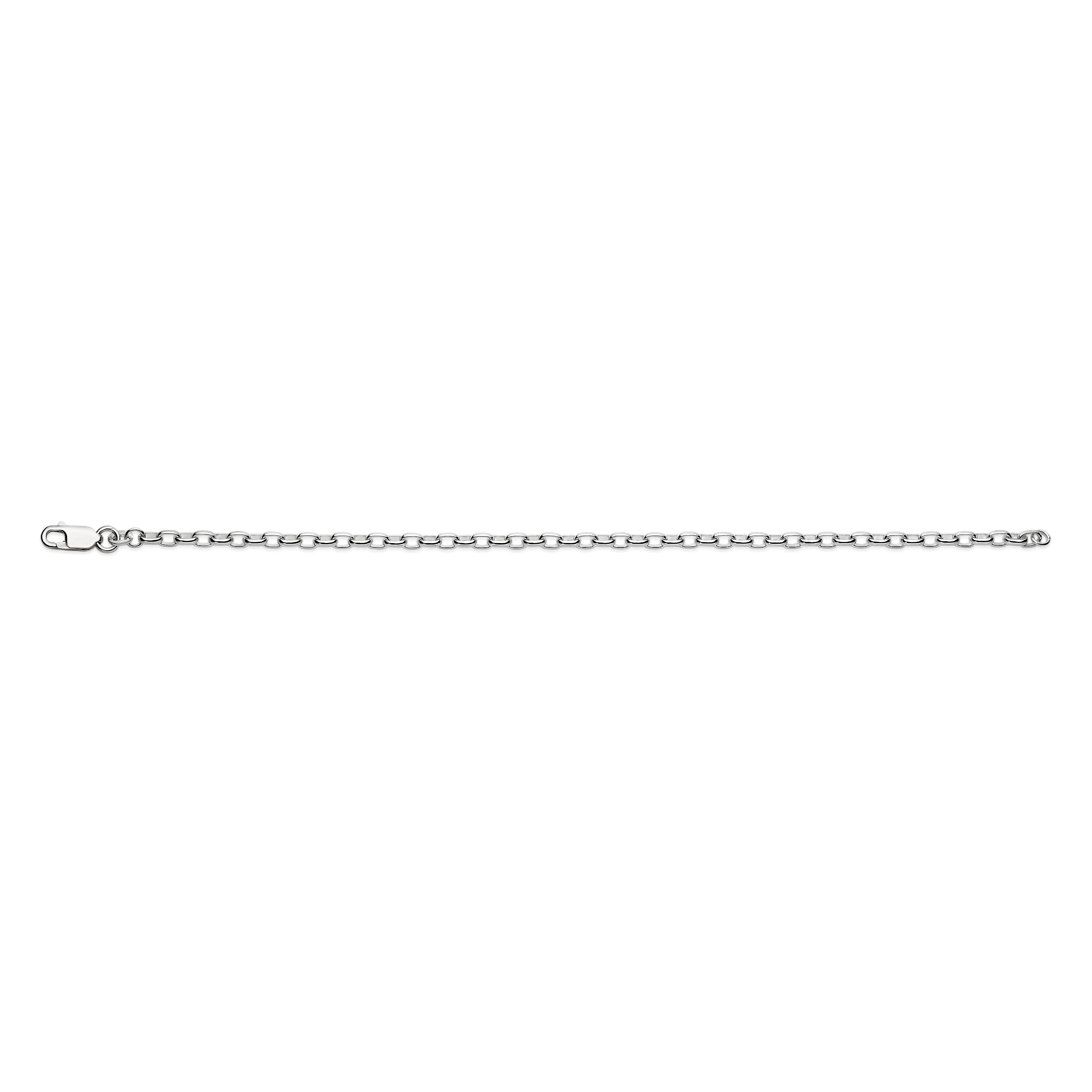 Silver oval belcher bracelet