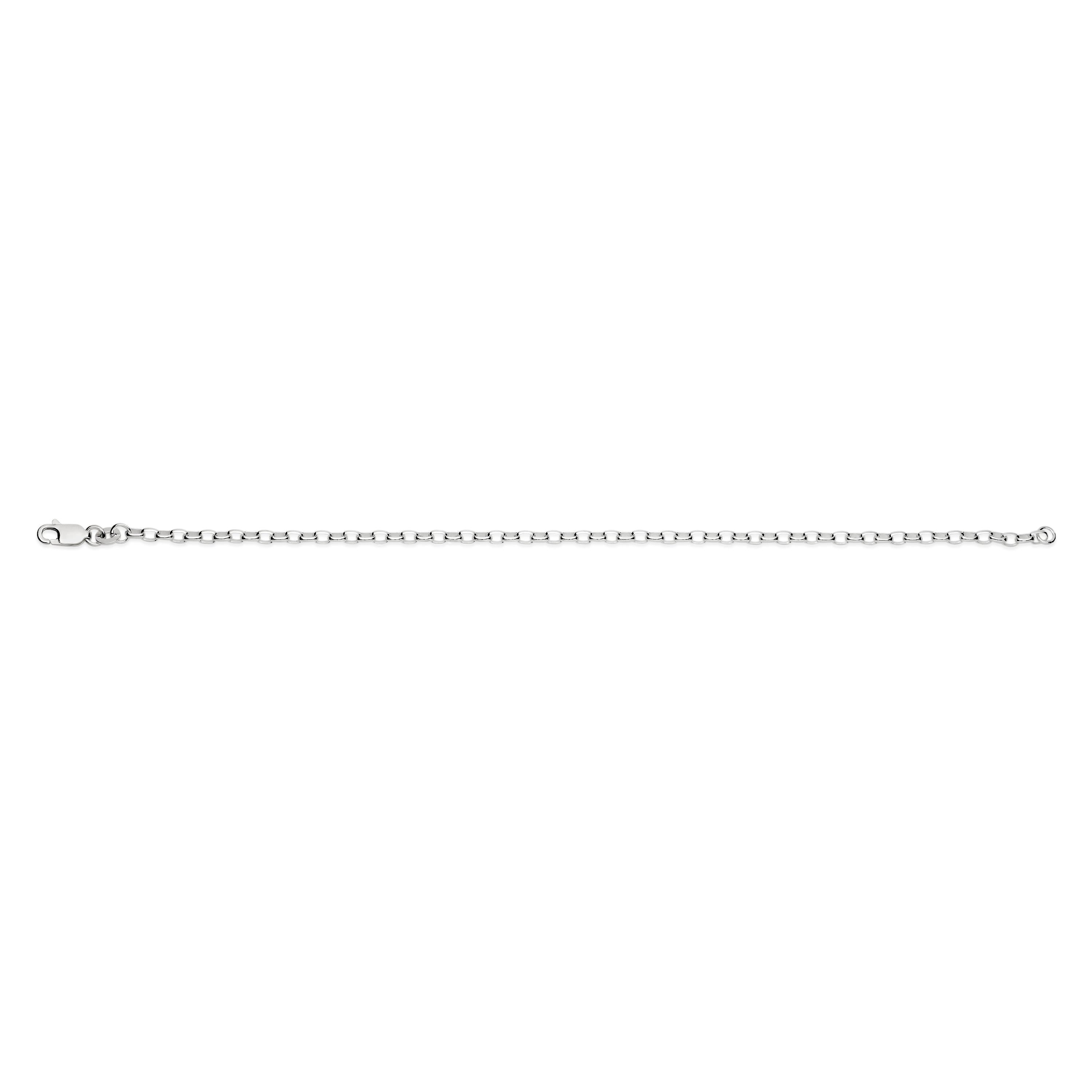 Silver oval belcher bracelet