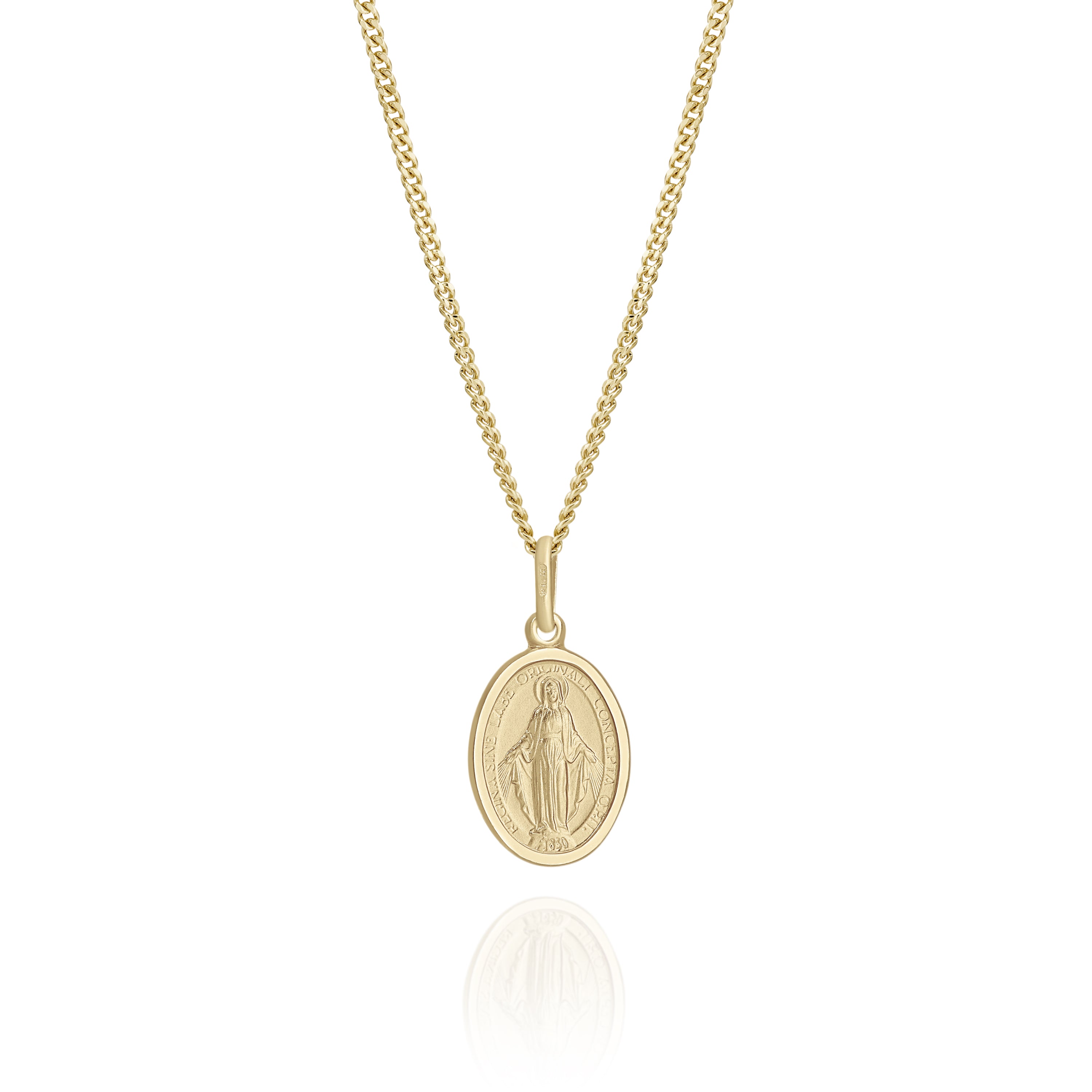 9ct Gold Miraculous Pendant 14mm