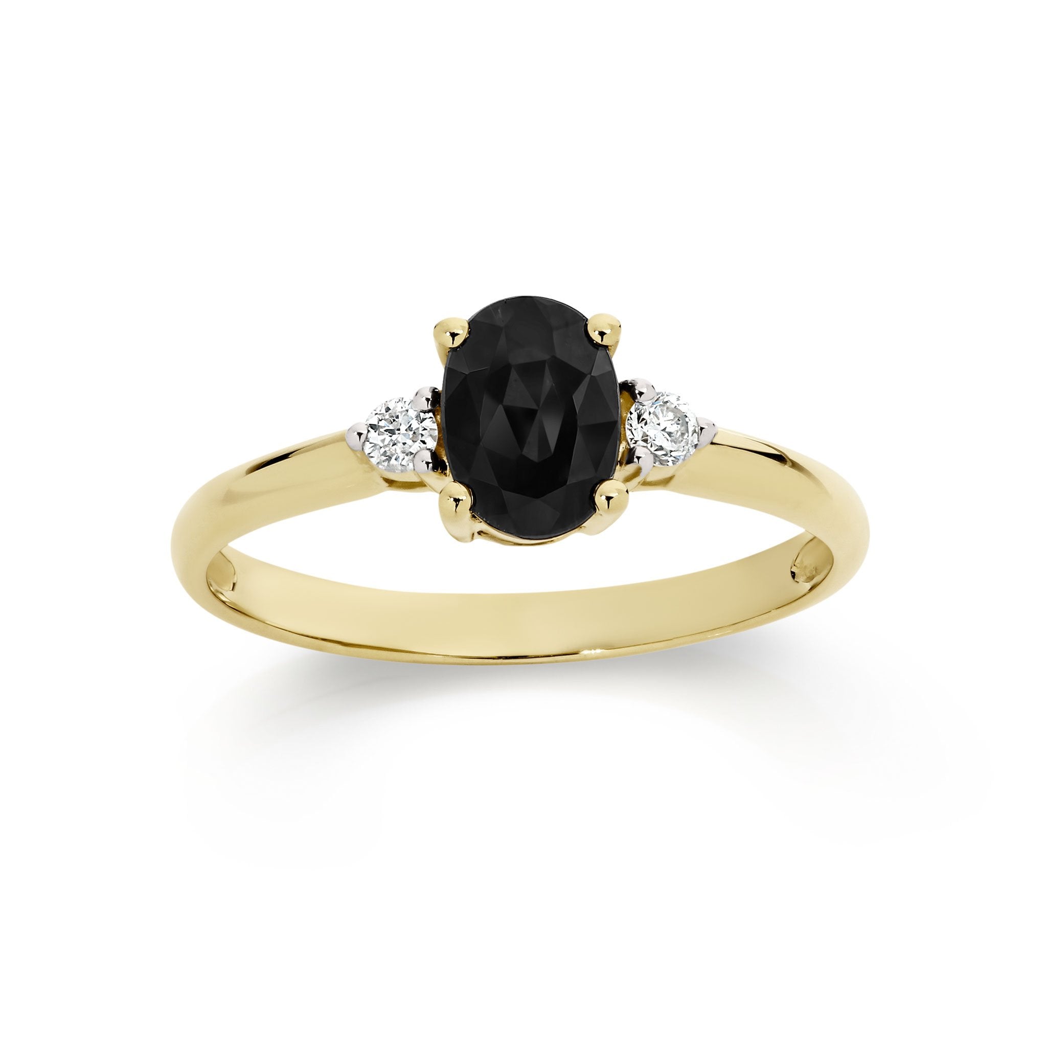 9ct gold sapphire 2024 and diamond ring