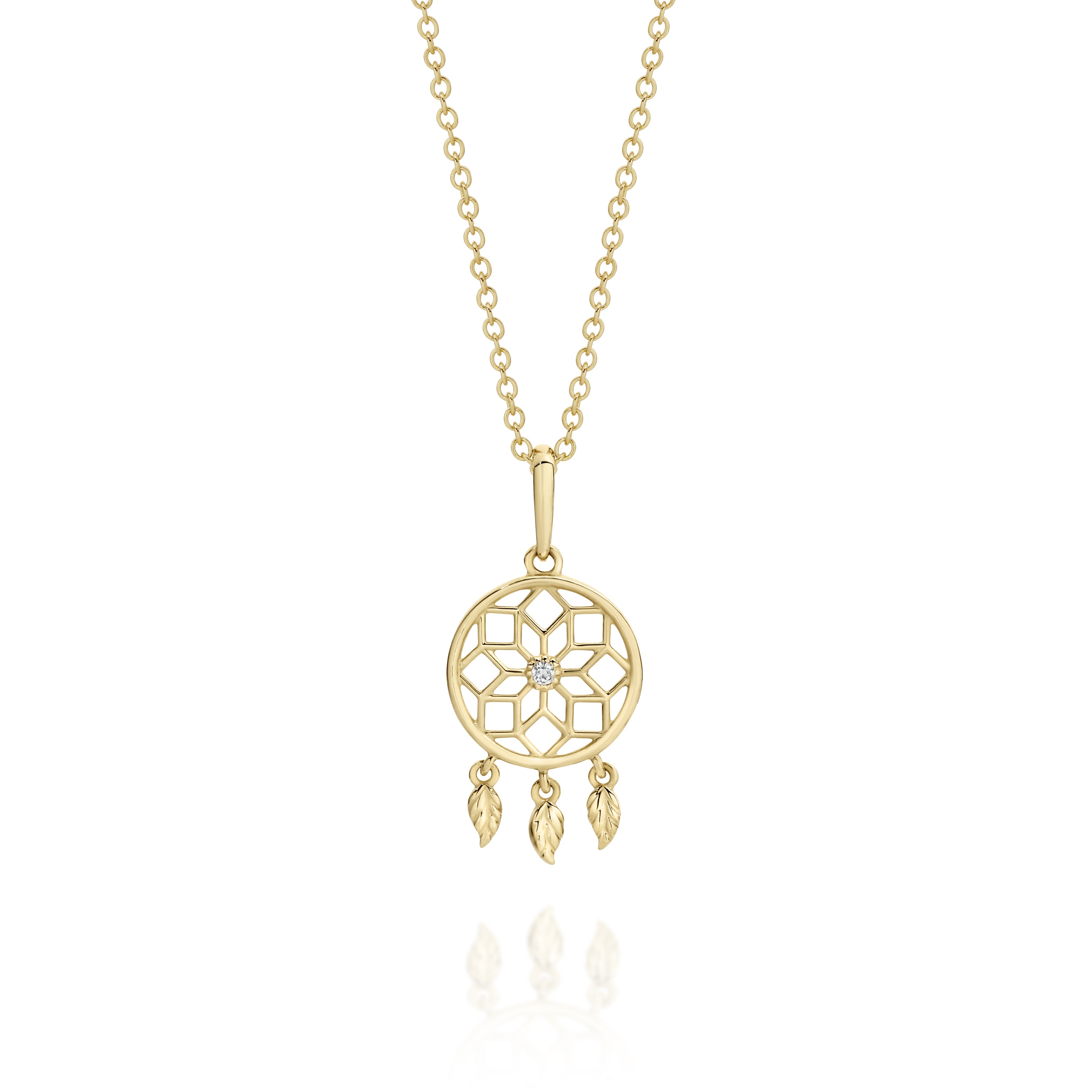 9ct Gold Dream Catcher Pendant