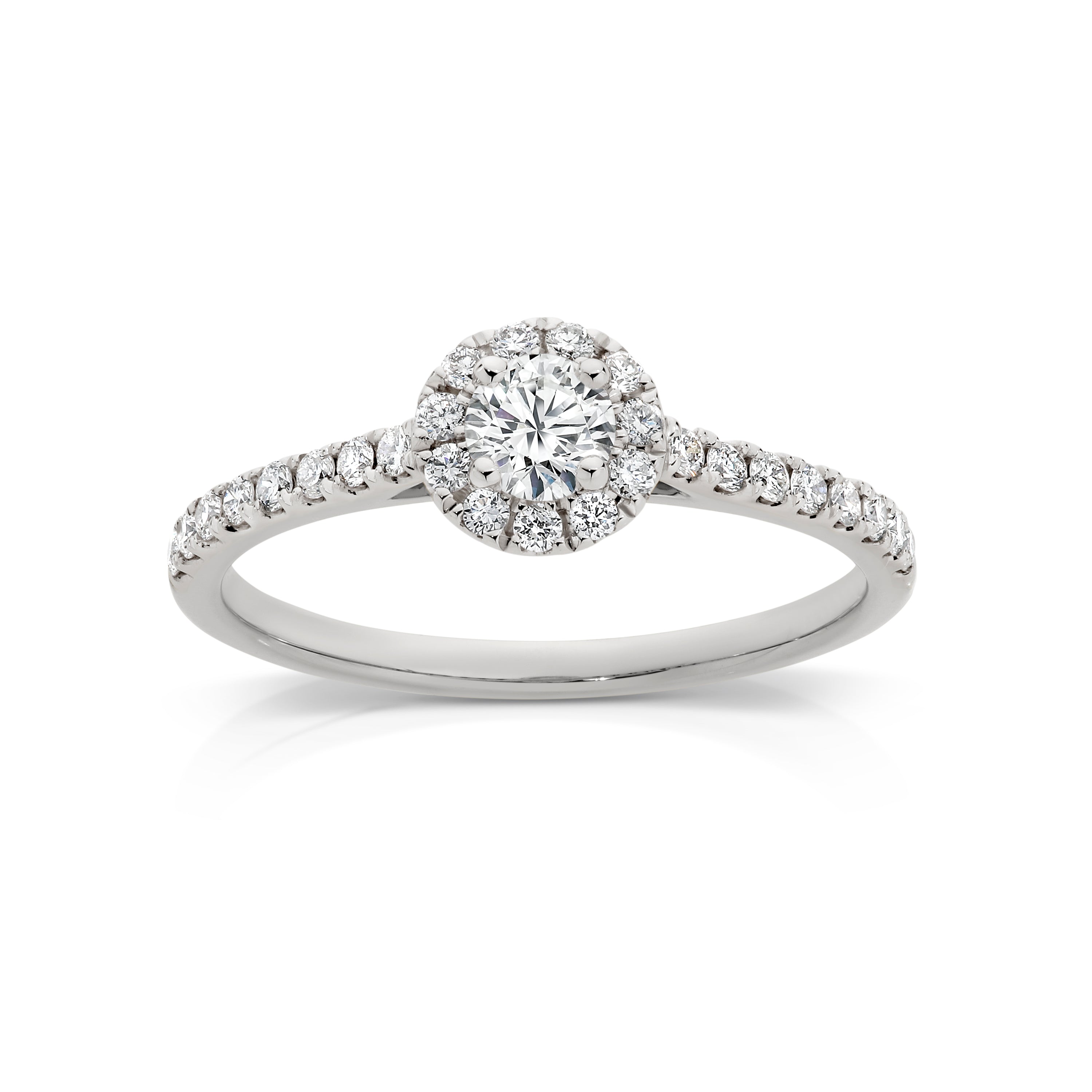18ct white gold 0.50ct diamond ring