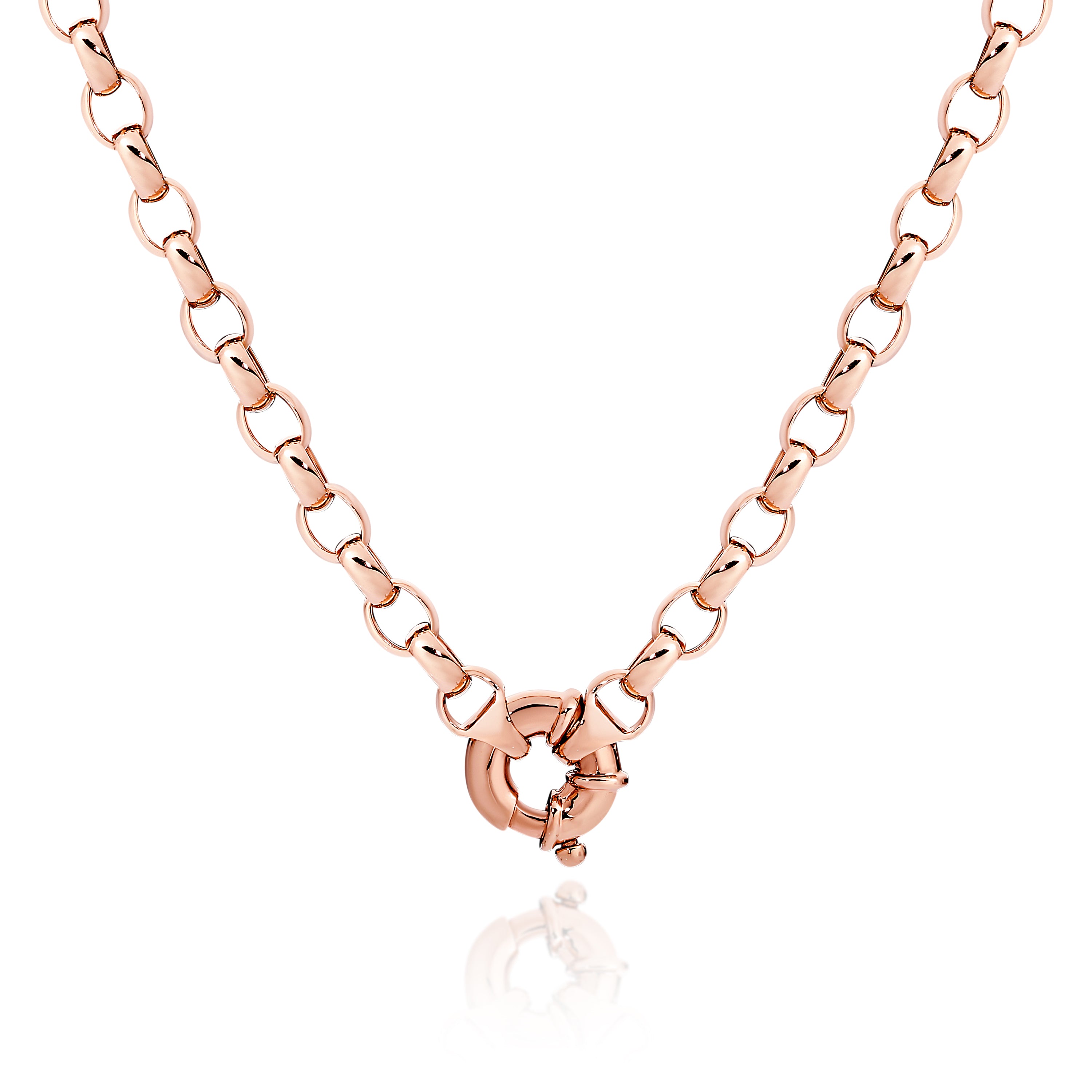 9ct rose gold solid necklace 47cm