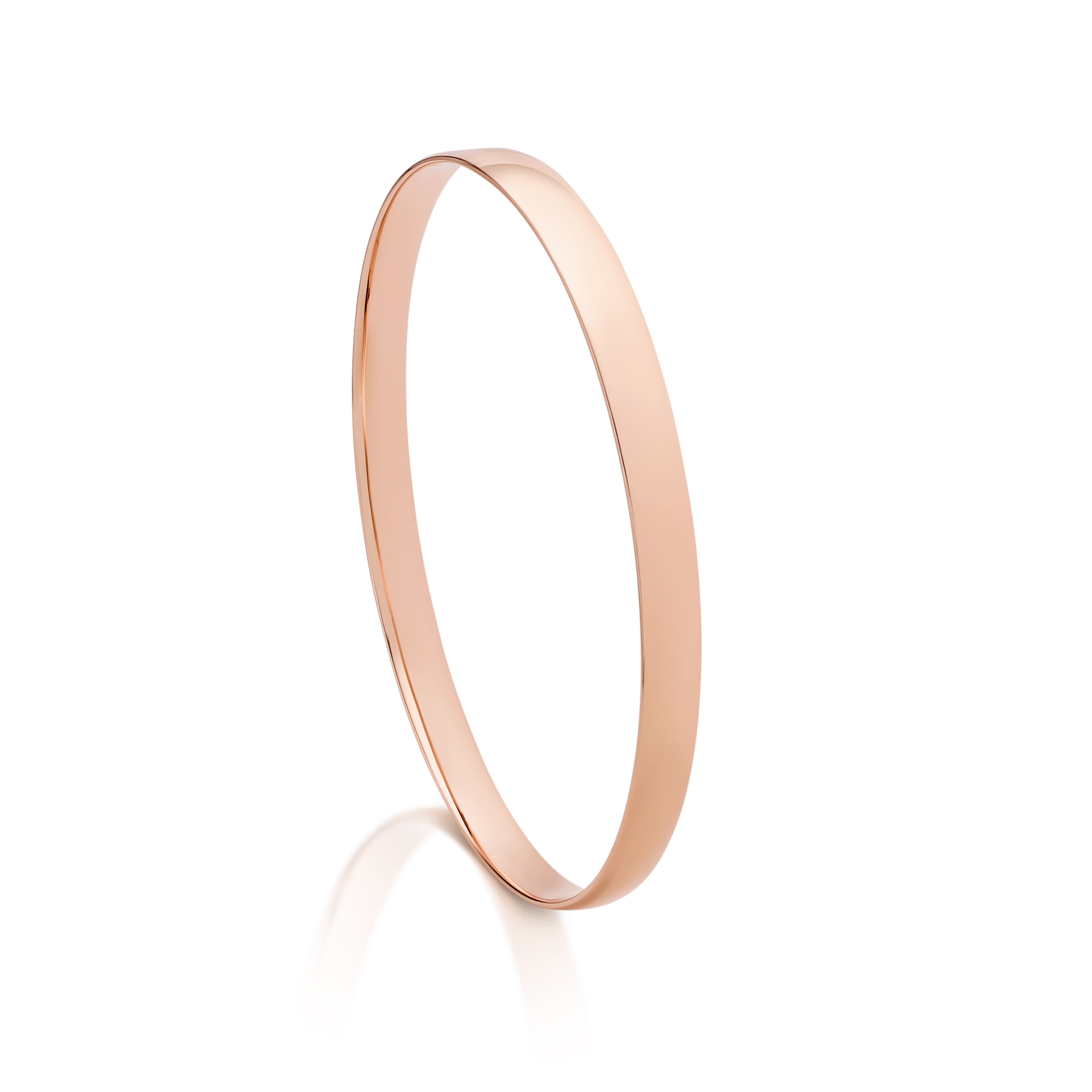 9ct rose gold solid 5mm bangle