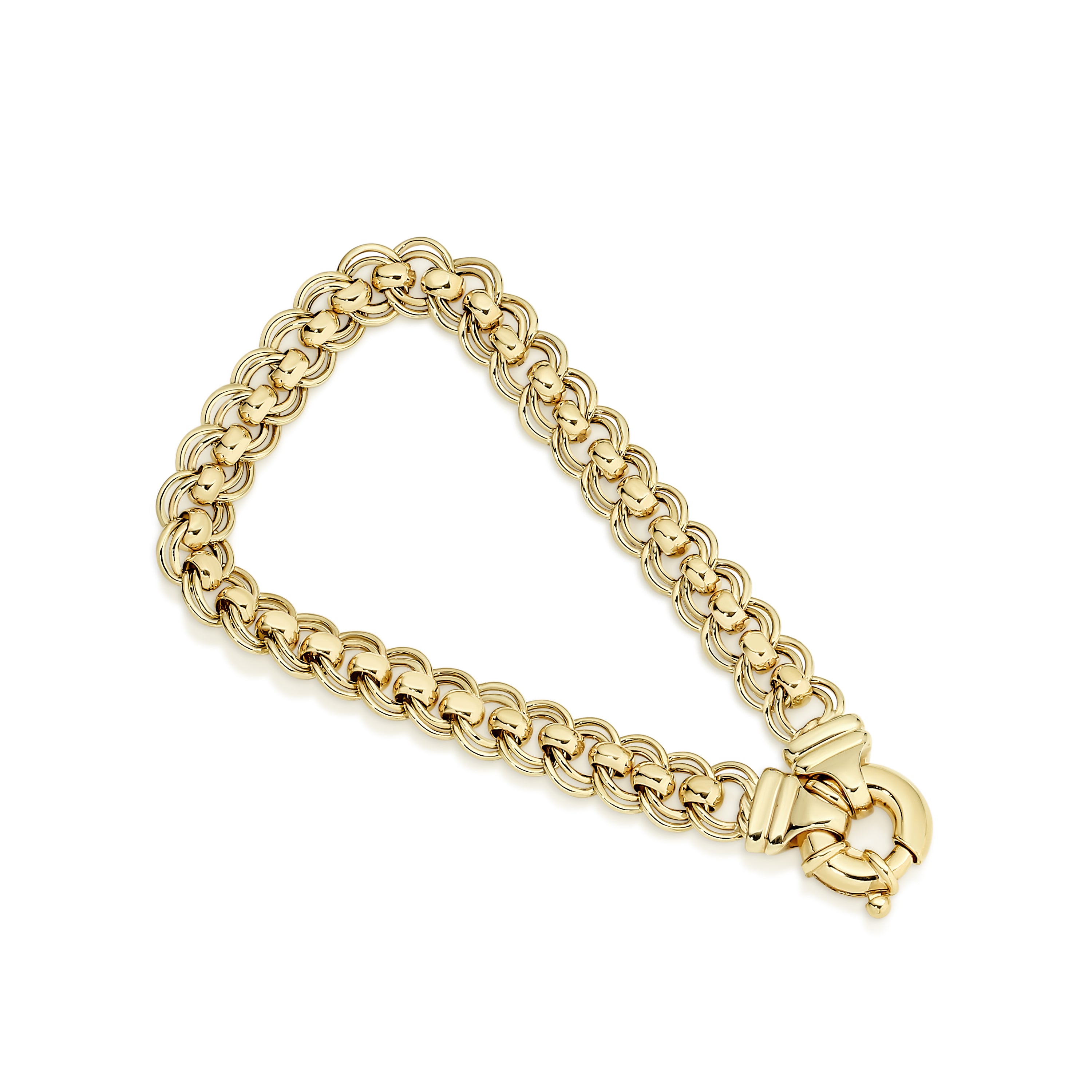 9ct gold solid roller bracelet