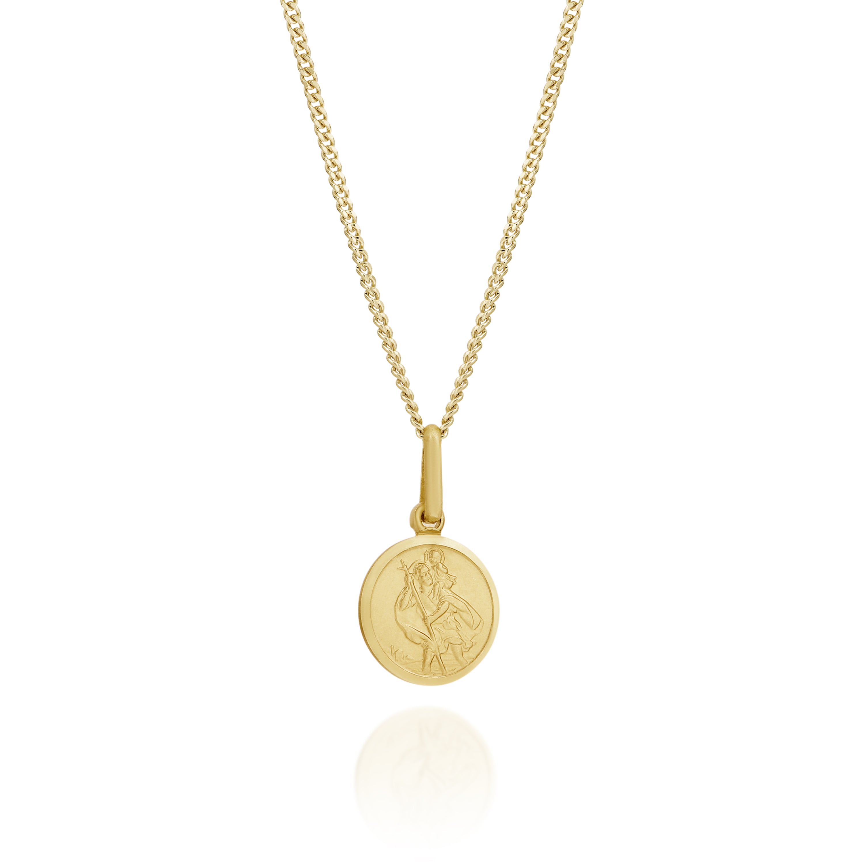 9ct Gold St Christopher Pendant 10mm