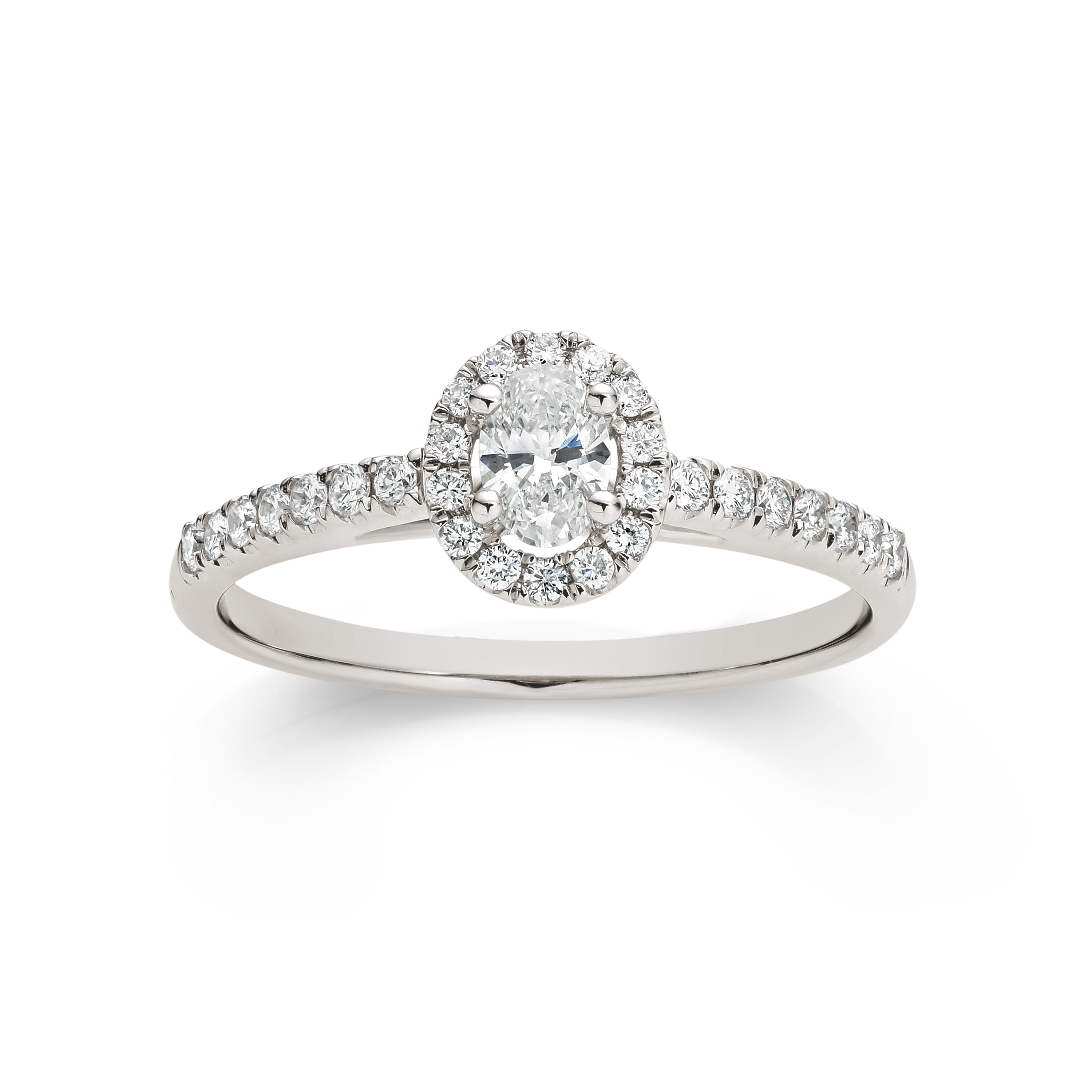 18ct white gold 0.50ct diamond ring