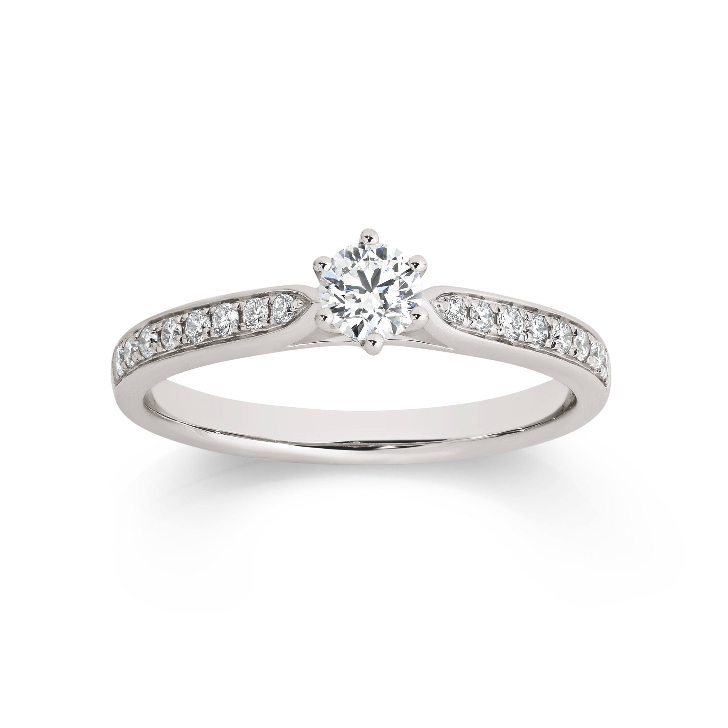 18ct white gold 0.49ct diamond ring